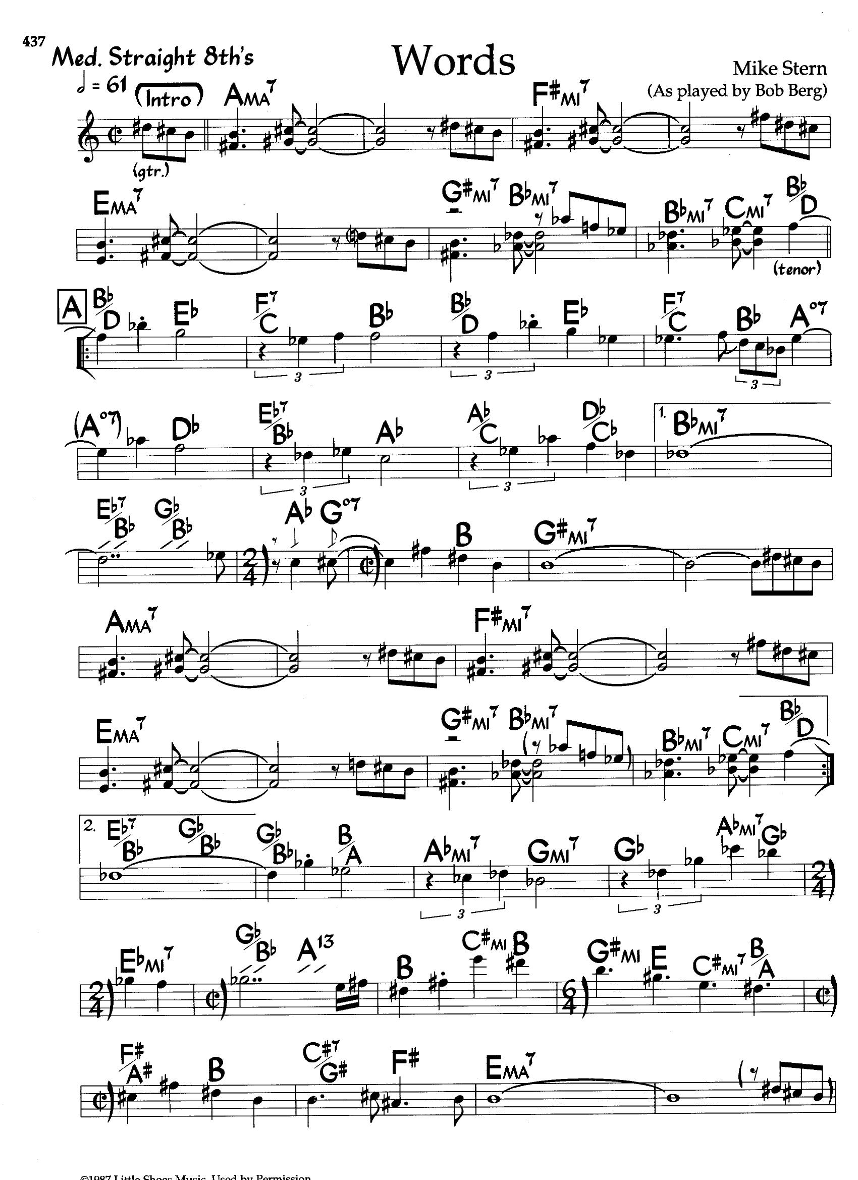 Words — Mike Stern Words — Mike Stern