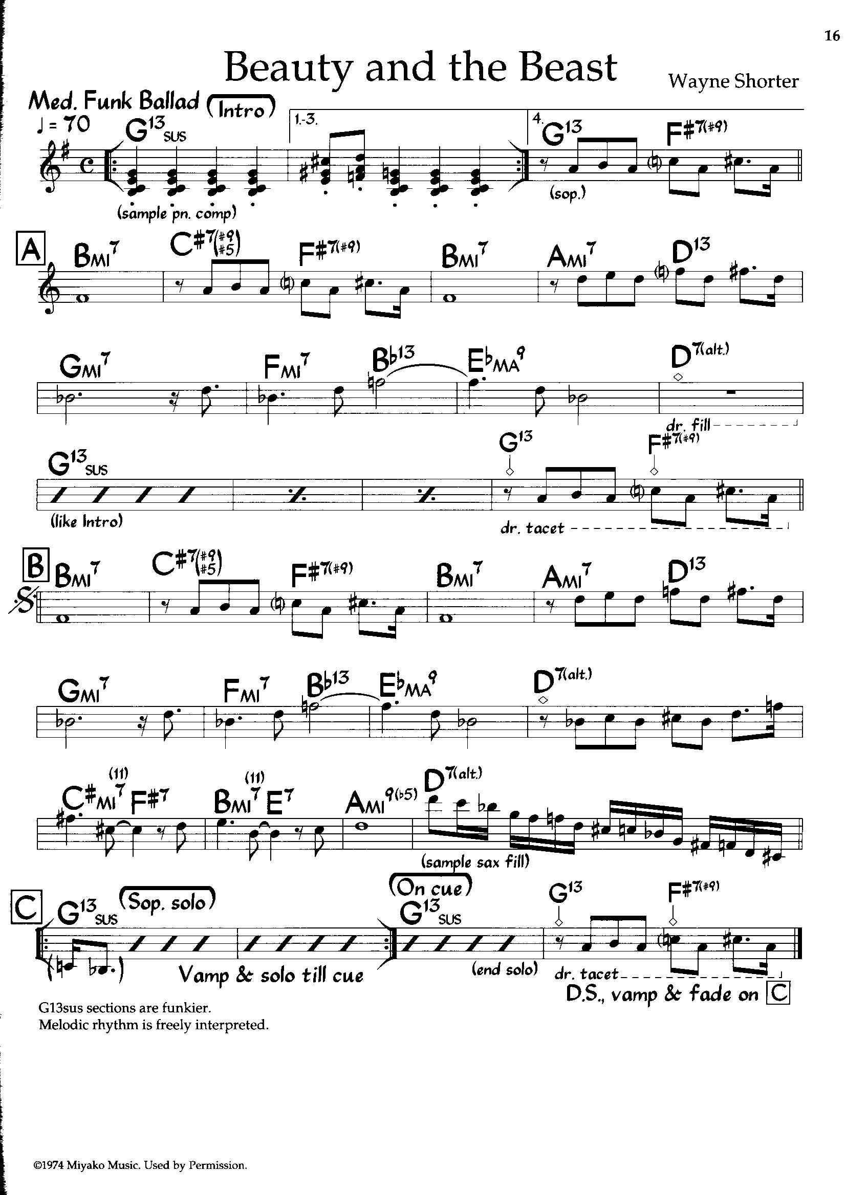 Beauty And The Beast — Wayne Shorter Beauty And The Beast — Wayne Shorter