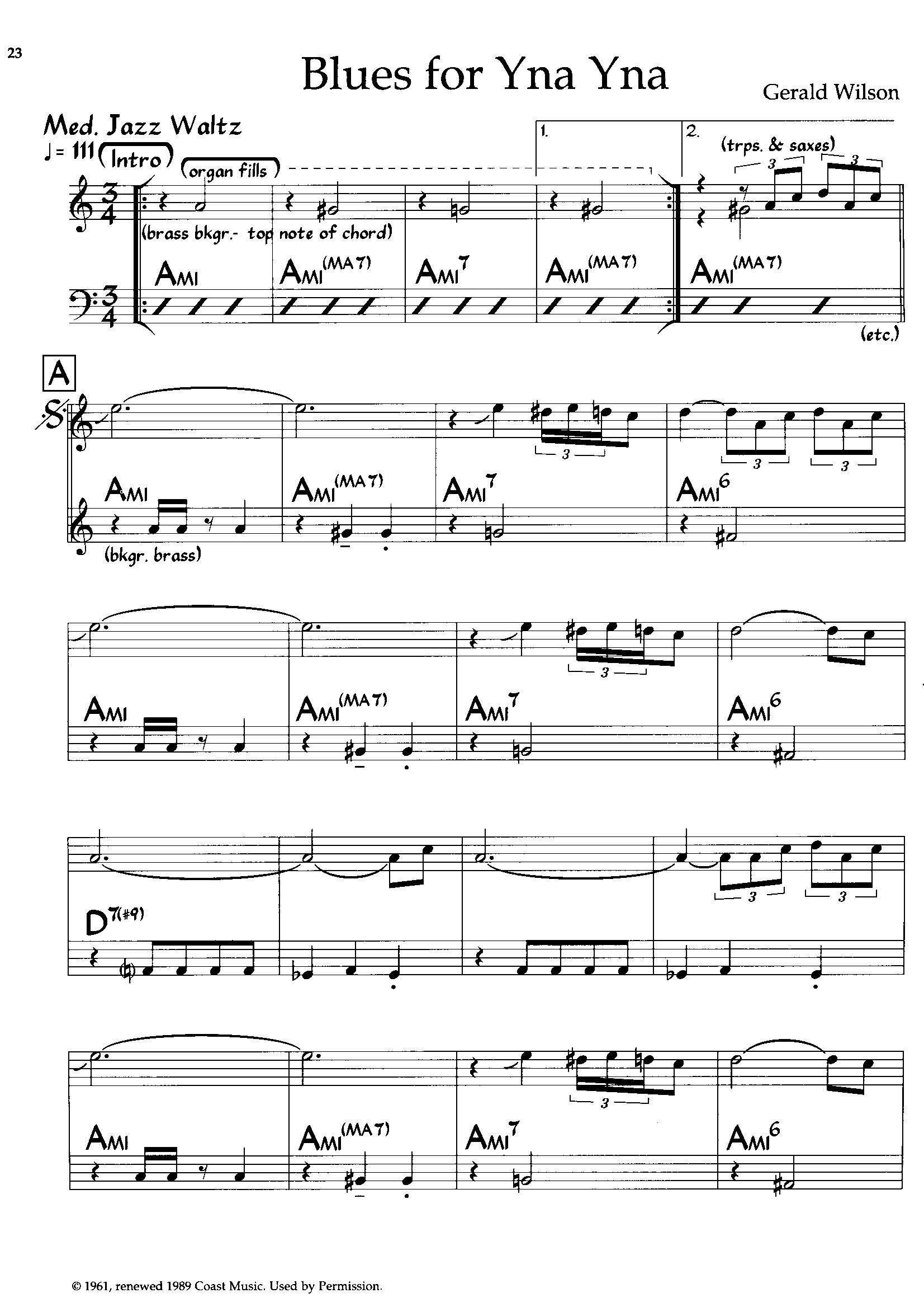 Blues For Yna Yna — Gerald Wilson Blues For Yna Yna — Gerald Wilson