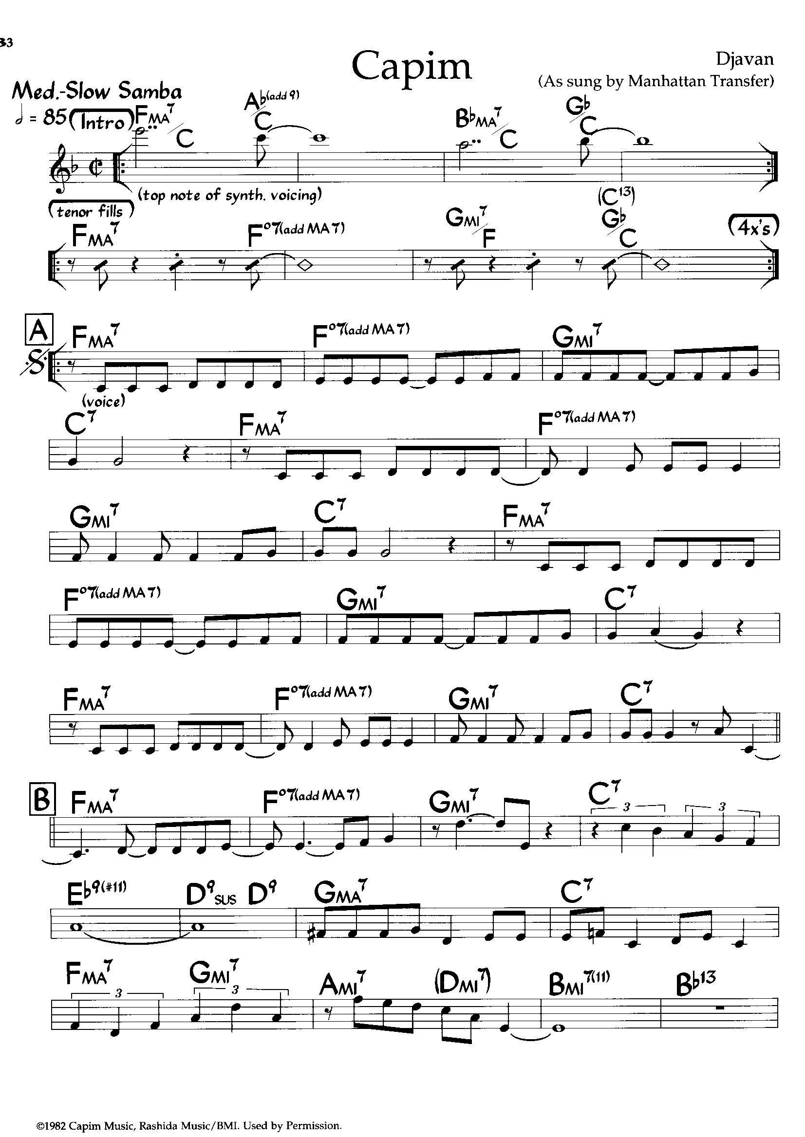 Capim — Manhattan Transfer / Djavan Capim — Manhattan Transfer / Djavan