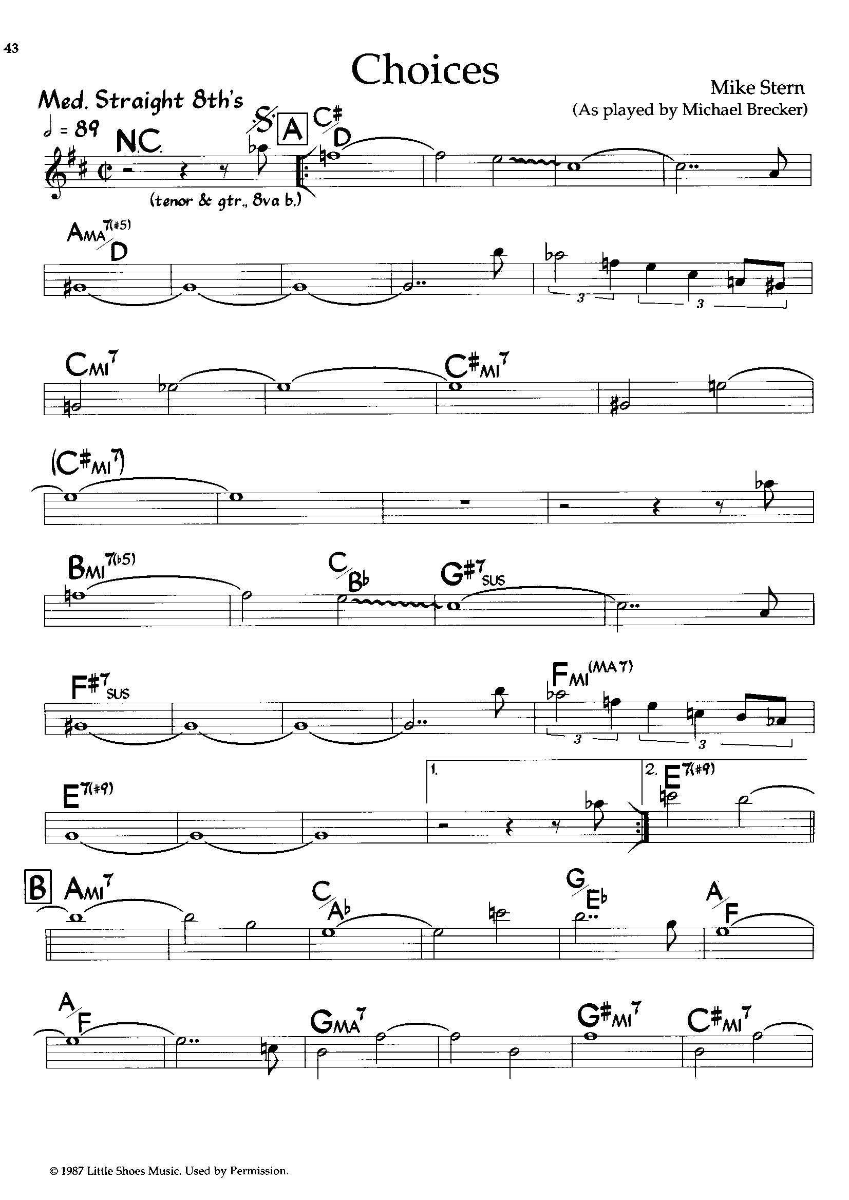 Choices — Michael Brecker Choices — Michael Brecker
