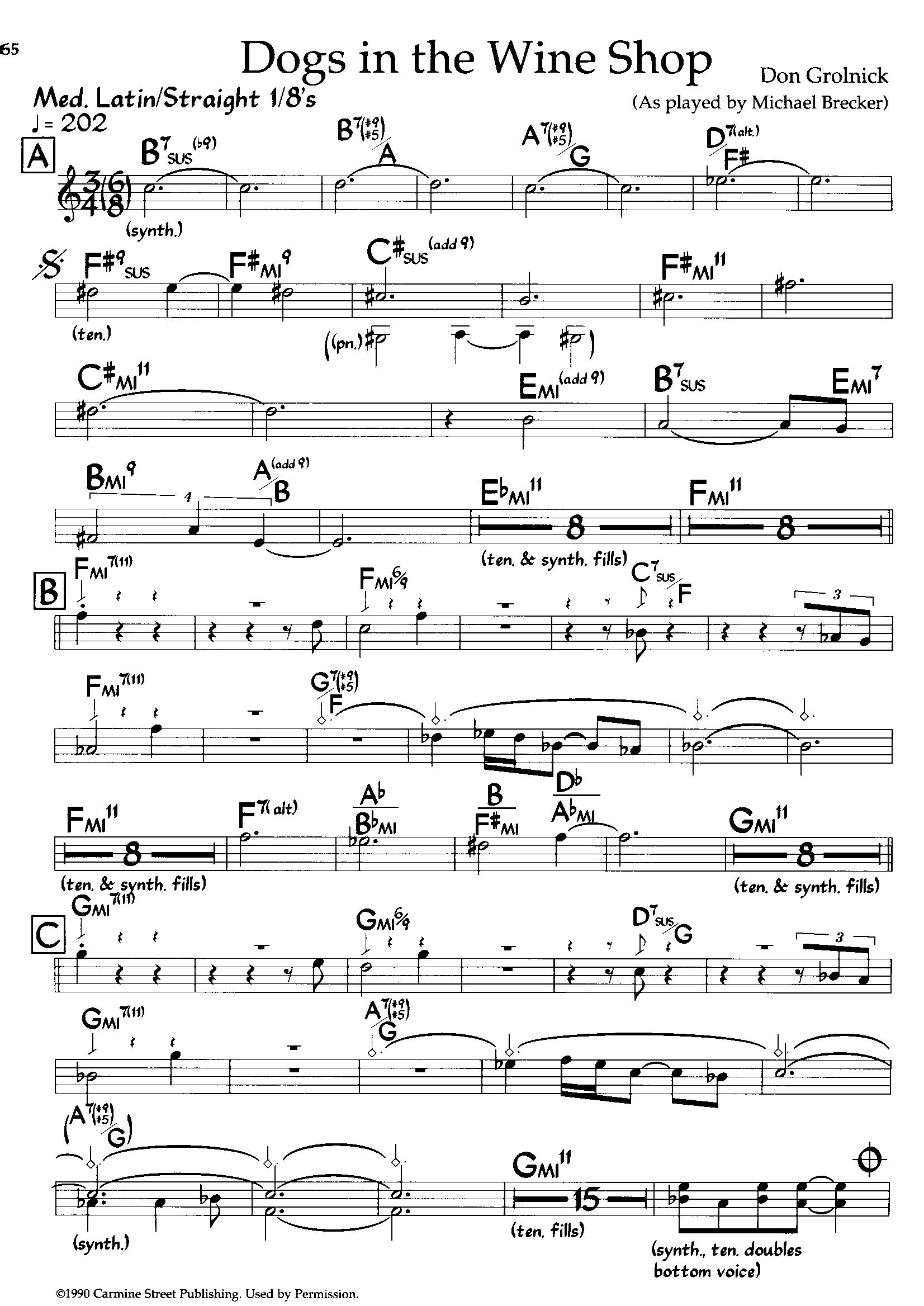 Dogs In The Wine Shop — Michael Brecker Dogs In The Wine Shop — Michael Brecker