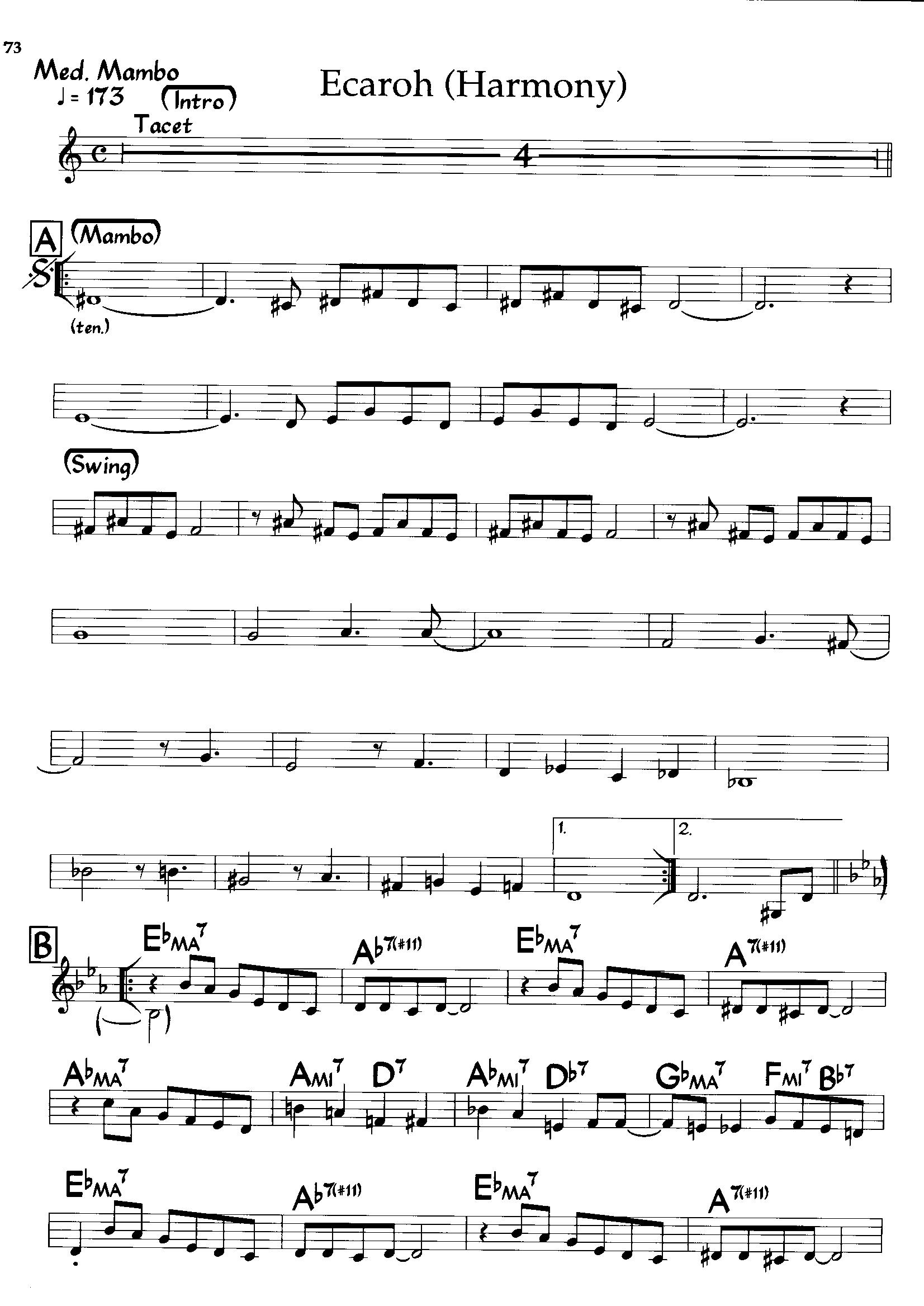 Ecaroh — Horace Silver Ecaroh — Horace Silver