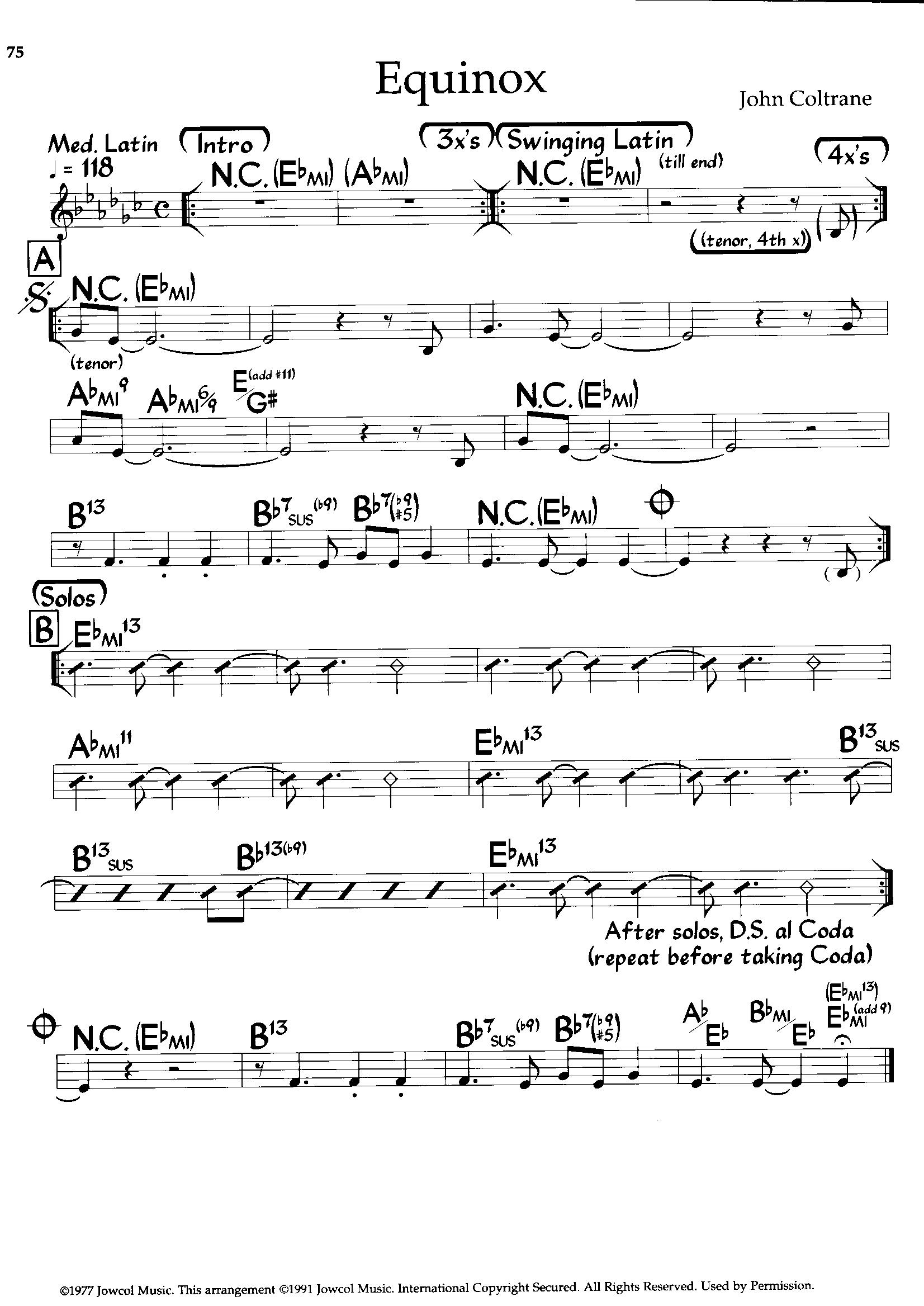 Equinox — John Coltrane Equinox — John Coltrane