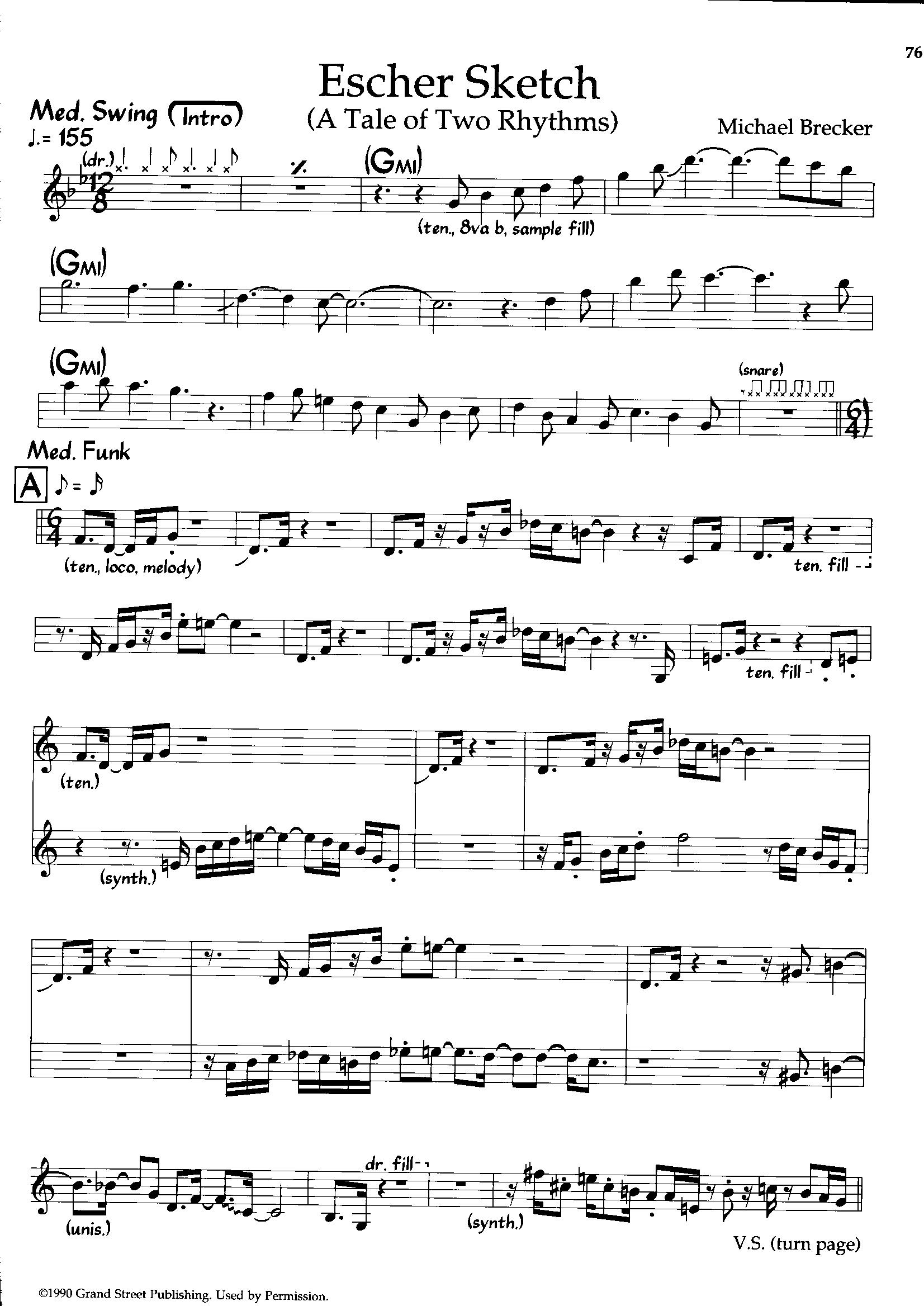 Escher Sketch — Michael Brecker Escher Sketch — Michael Brecker