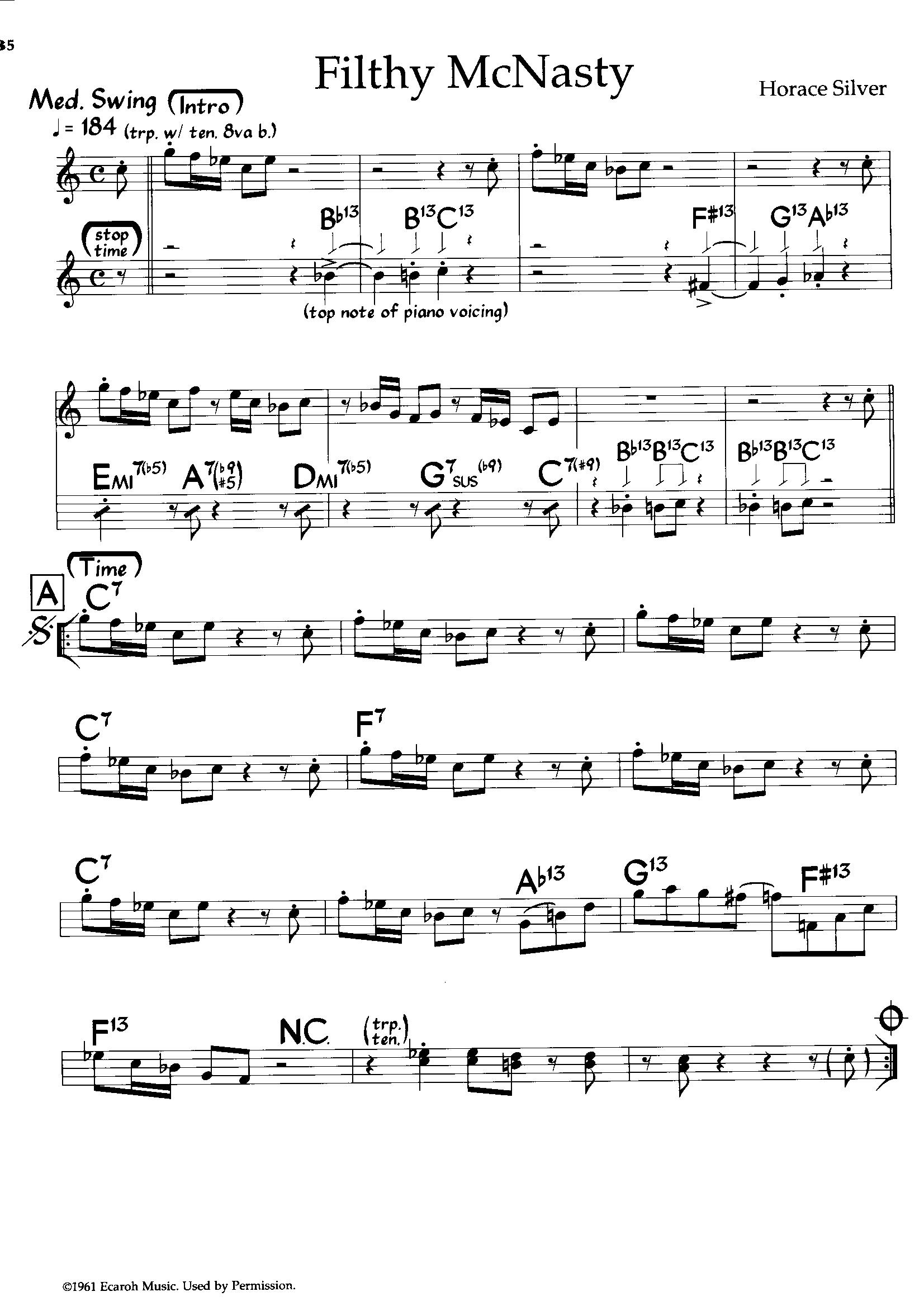 Filthy — Mcnasty Horace Silver Filthy — Mcnasty Horace Silver
