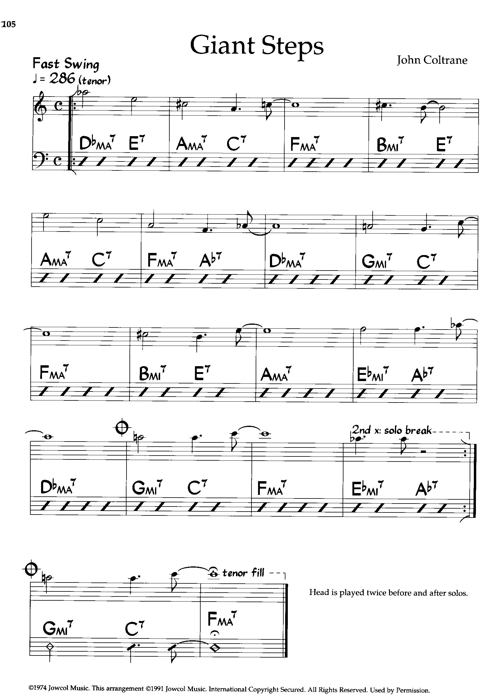 Giant Steps — John Coltrane Giant Steps — John Coltrane