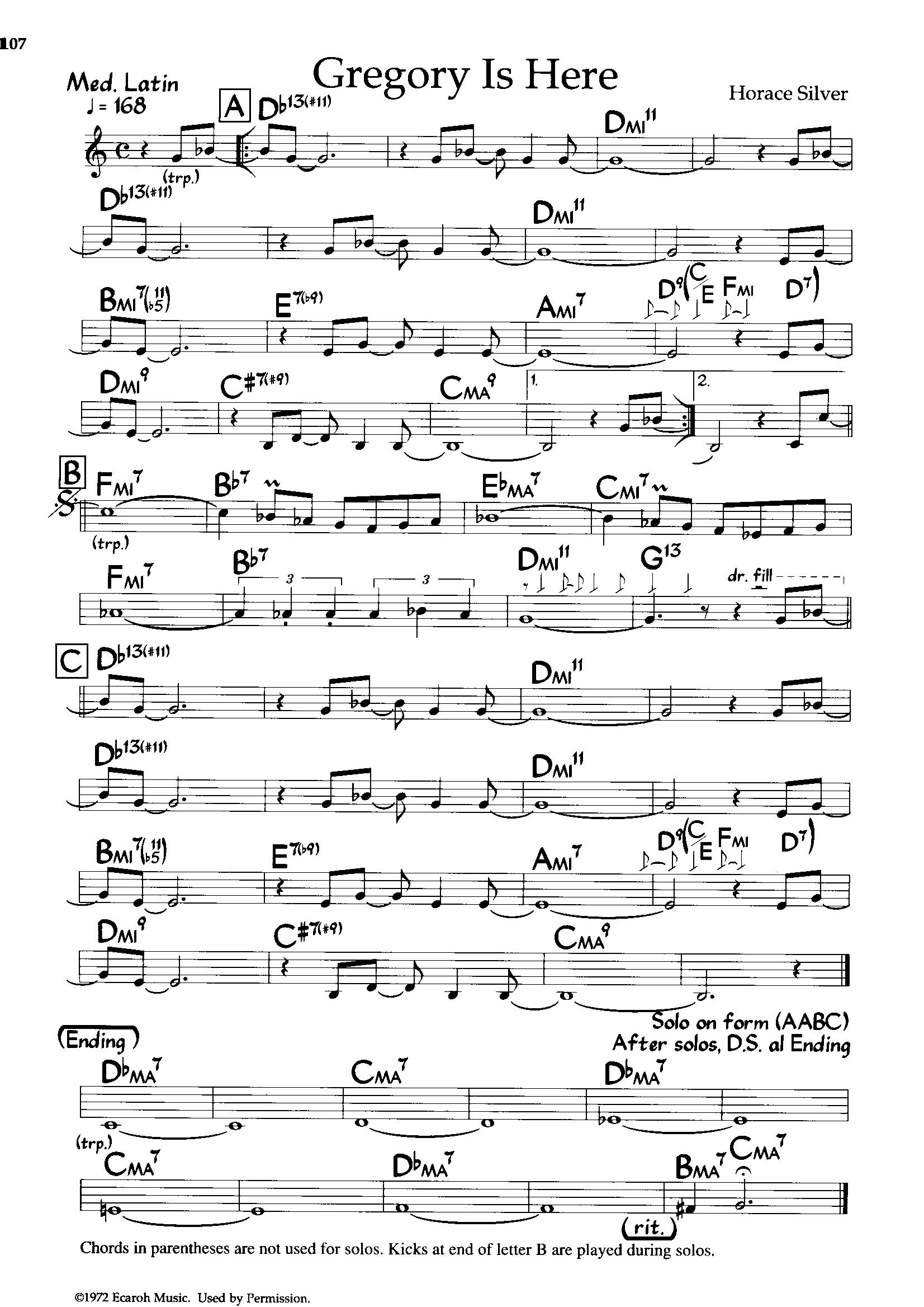 Gregory Is Here — Horace Silver Gregory Is Here — Horace Silver