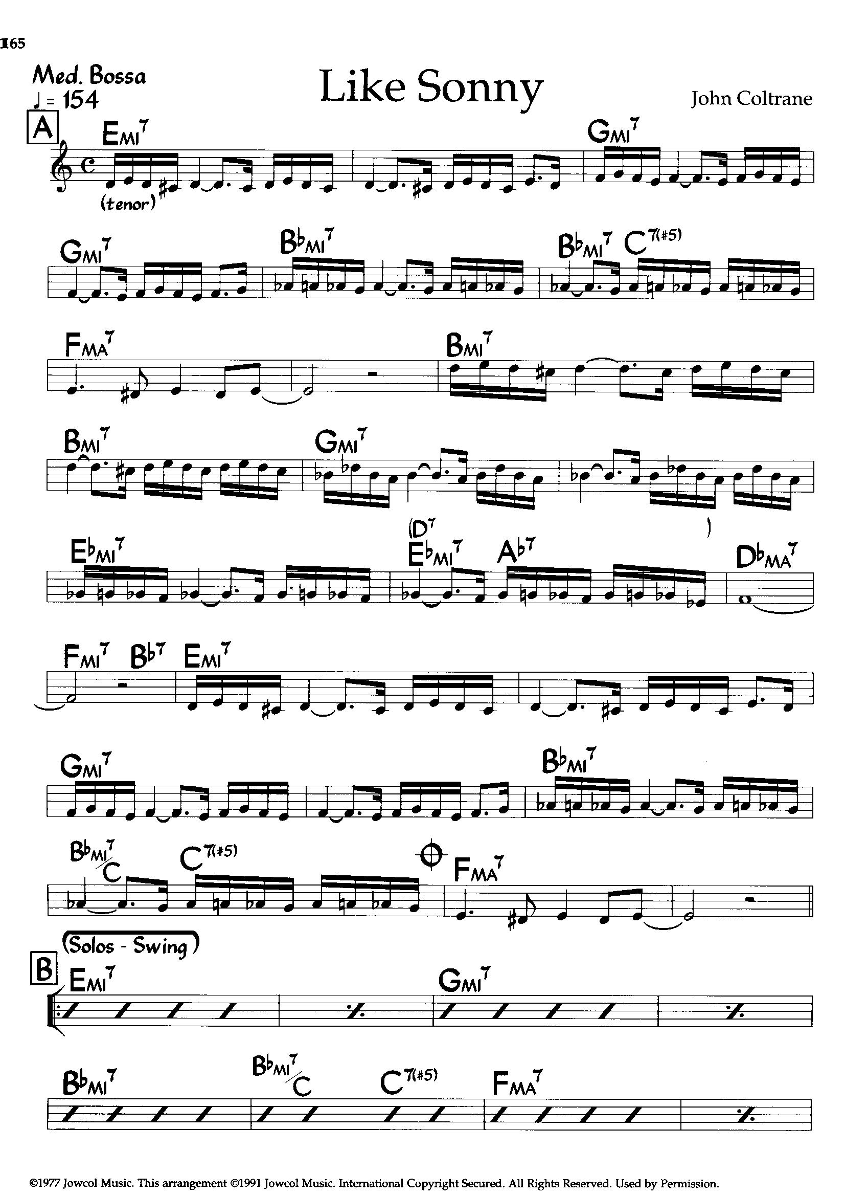 Like Sonny — John Coltrane Like Sonny — John Coltrane