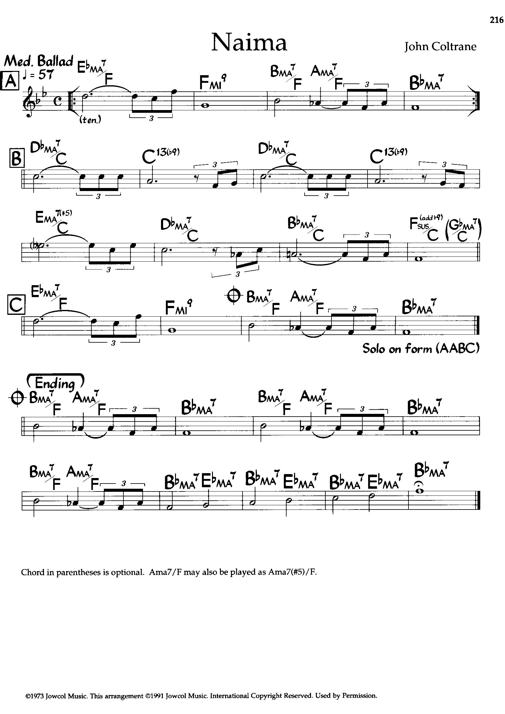 Naima — John Coltrane Naima — John Coltrane