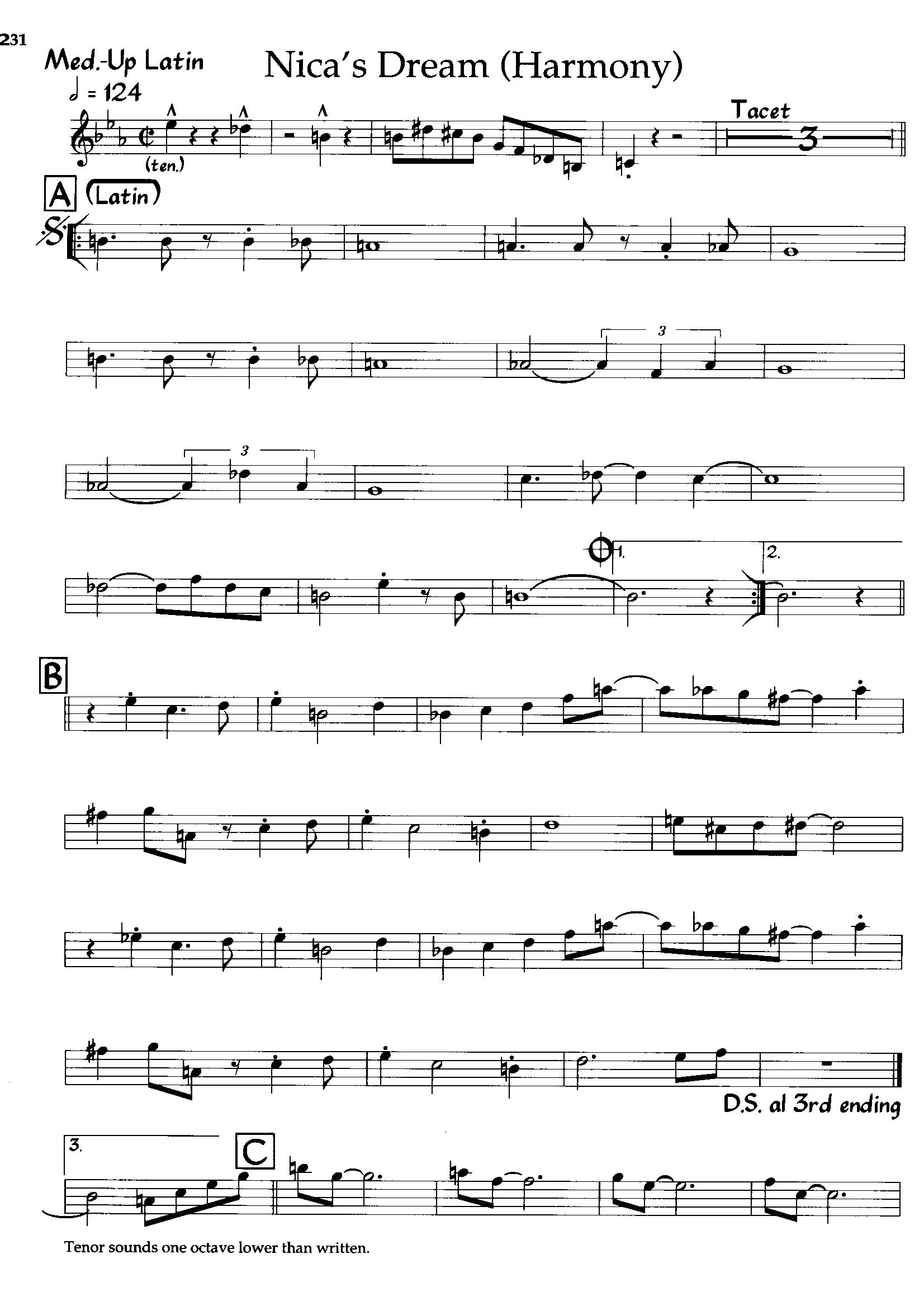 Nica's Dream — Horace Silver Nica's Dream — Horace Silver