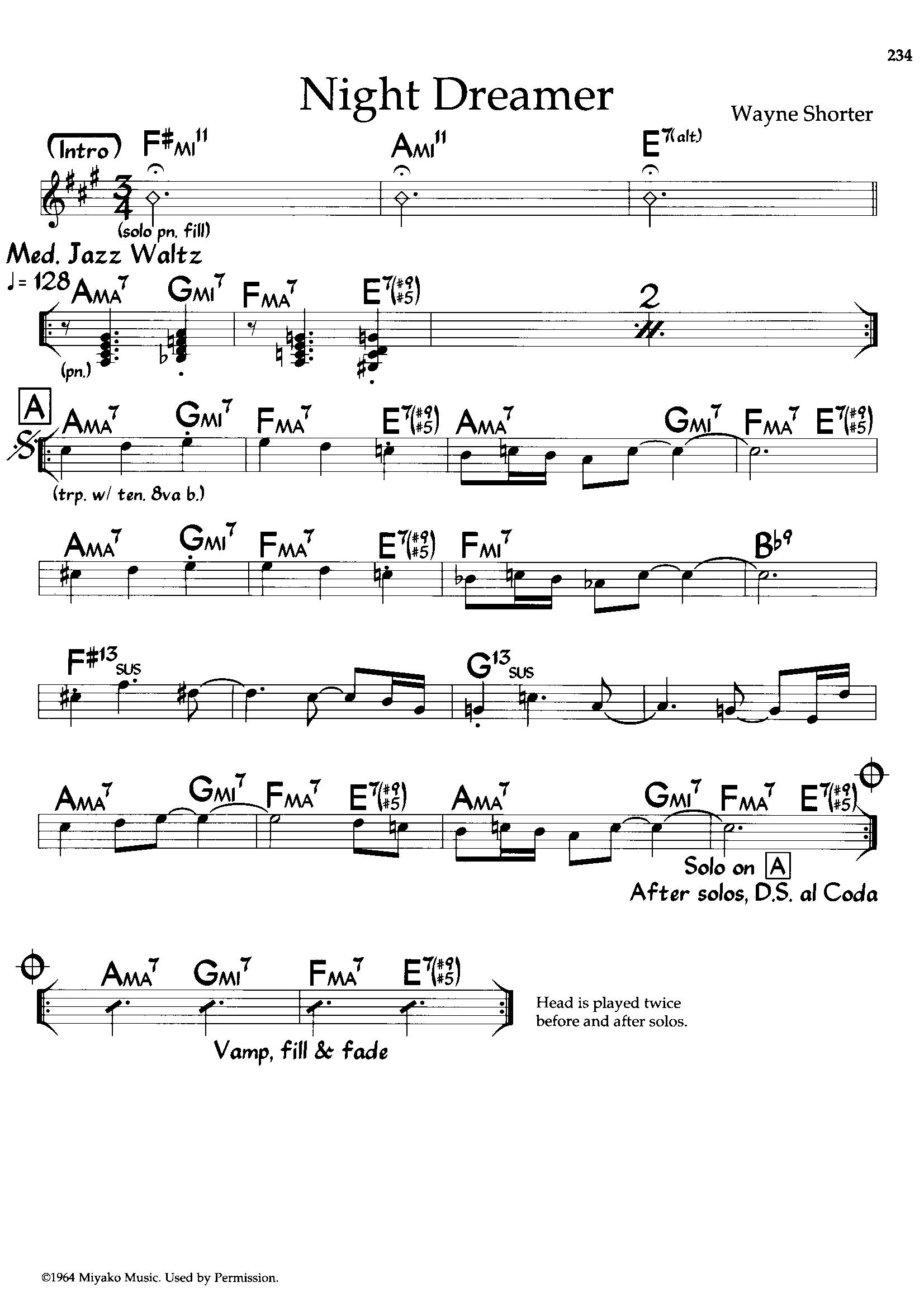 Night Dreamer — Wayne Shorter Night Dreamer — Wayne Shorter