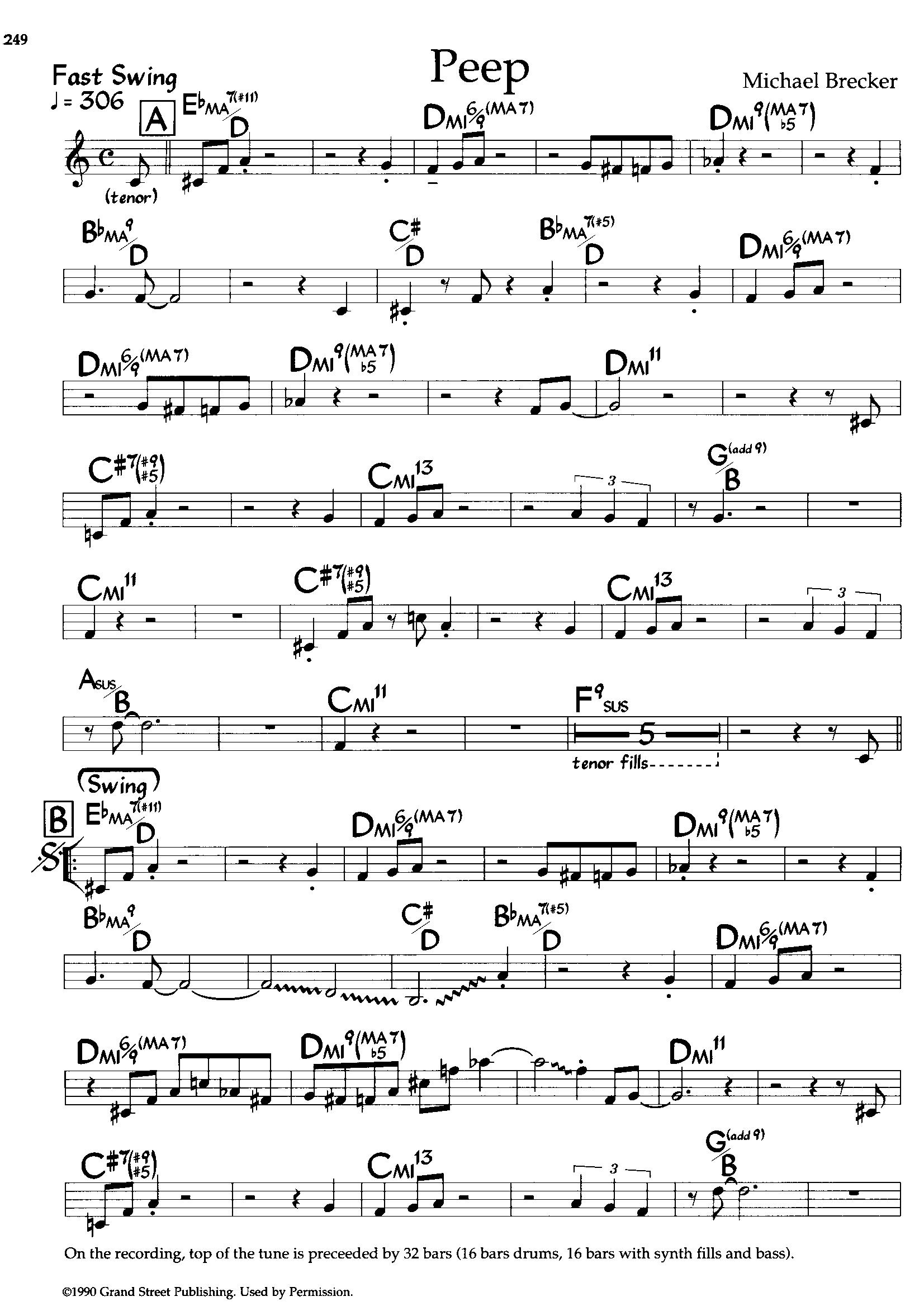 Peep — Michael Brecker Peep — Michael Brecker