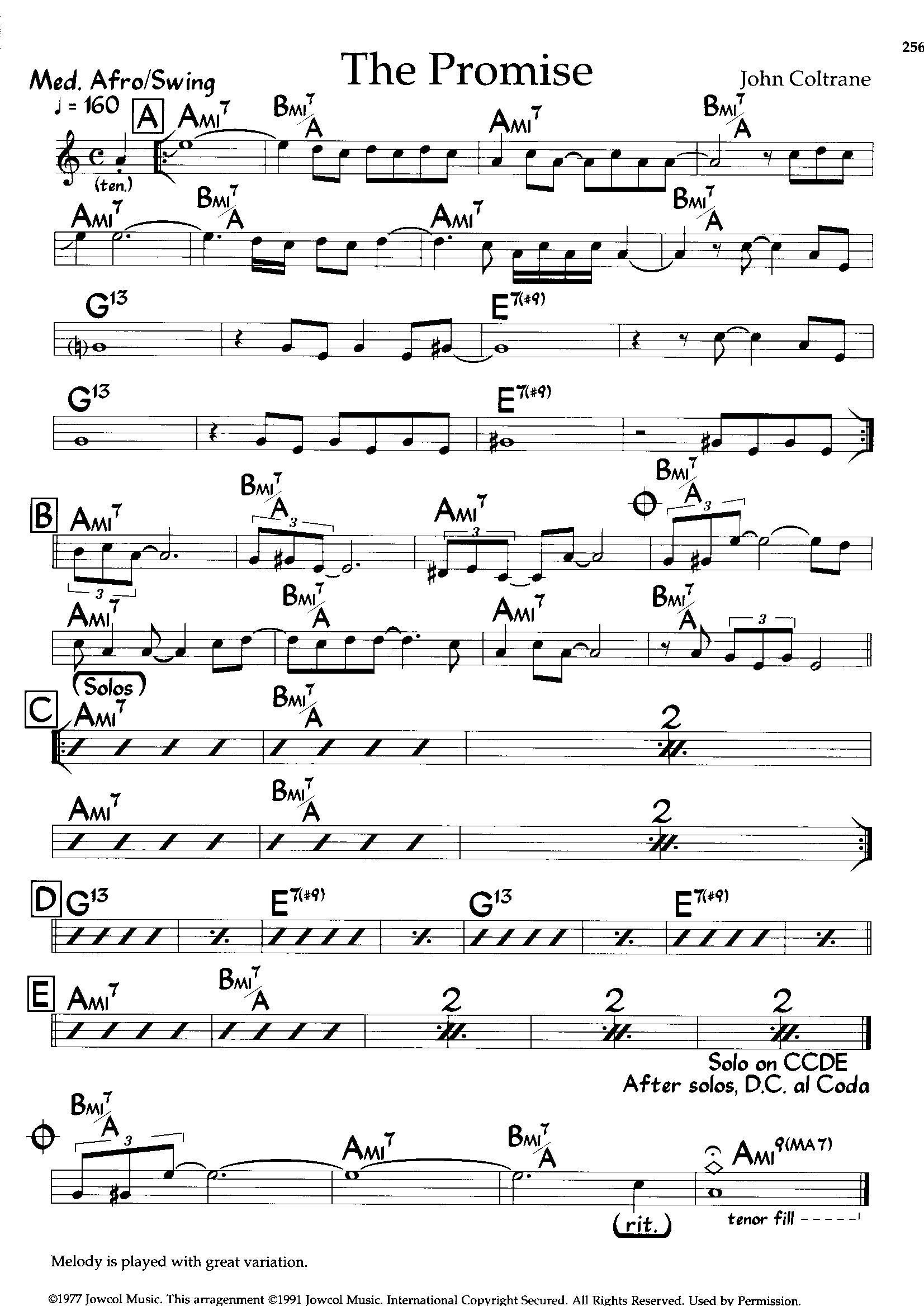 The Promise — John Coltrane The Promise — John Coltrane