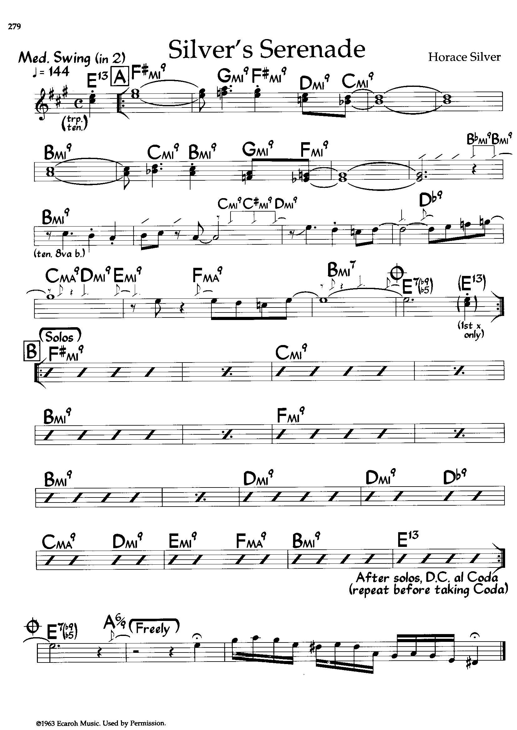 Silver's Serenade — Horace Silver Silver's Serenade — Horace Silver
