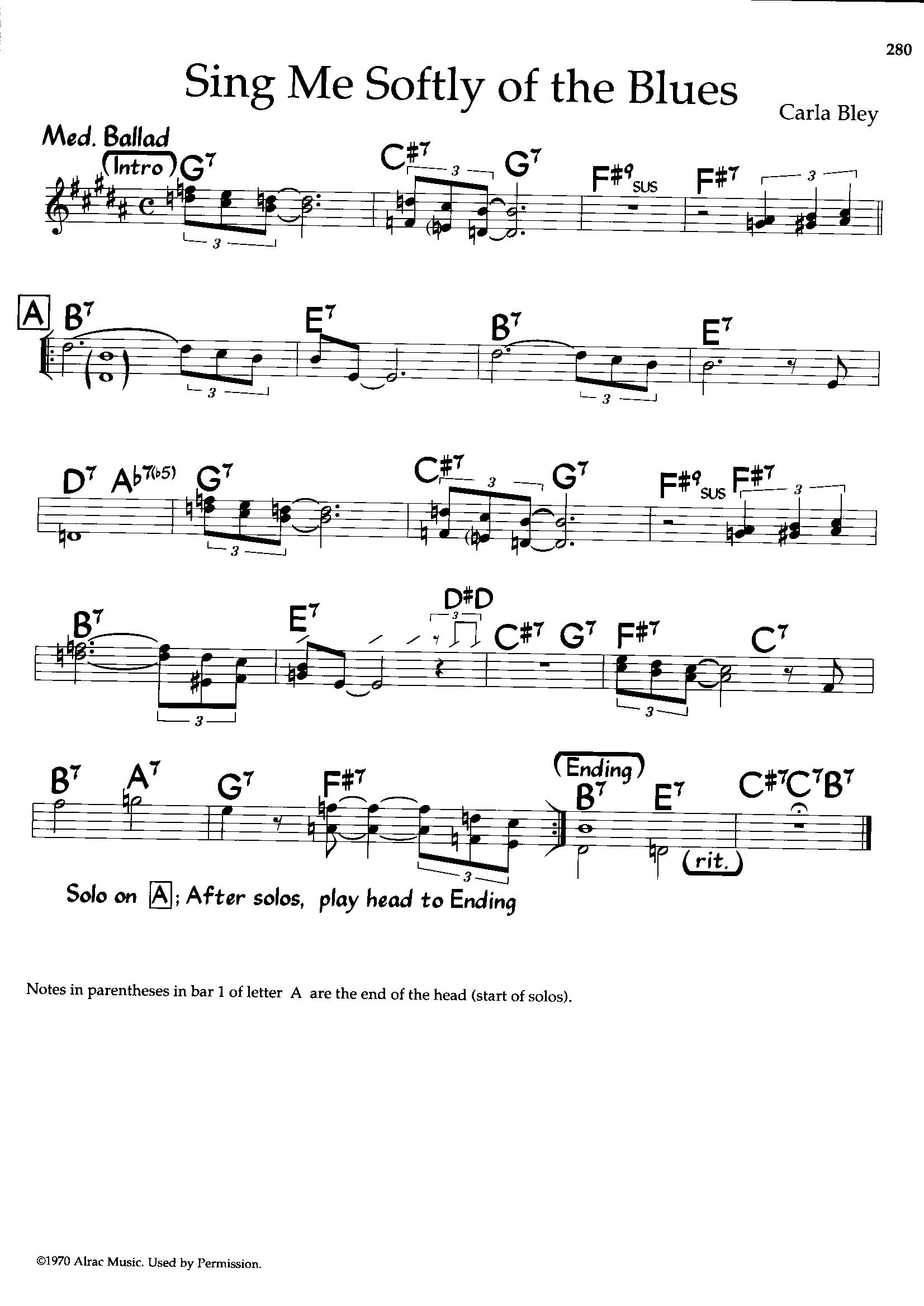 Sing Me Softly Of The Blues — Carla Bley Sing Me Softly Of The Blues — Carla Bley