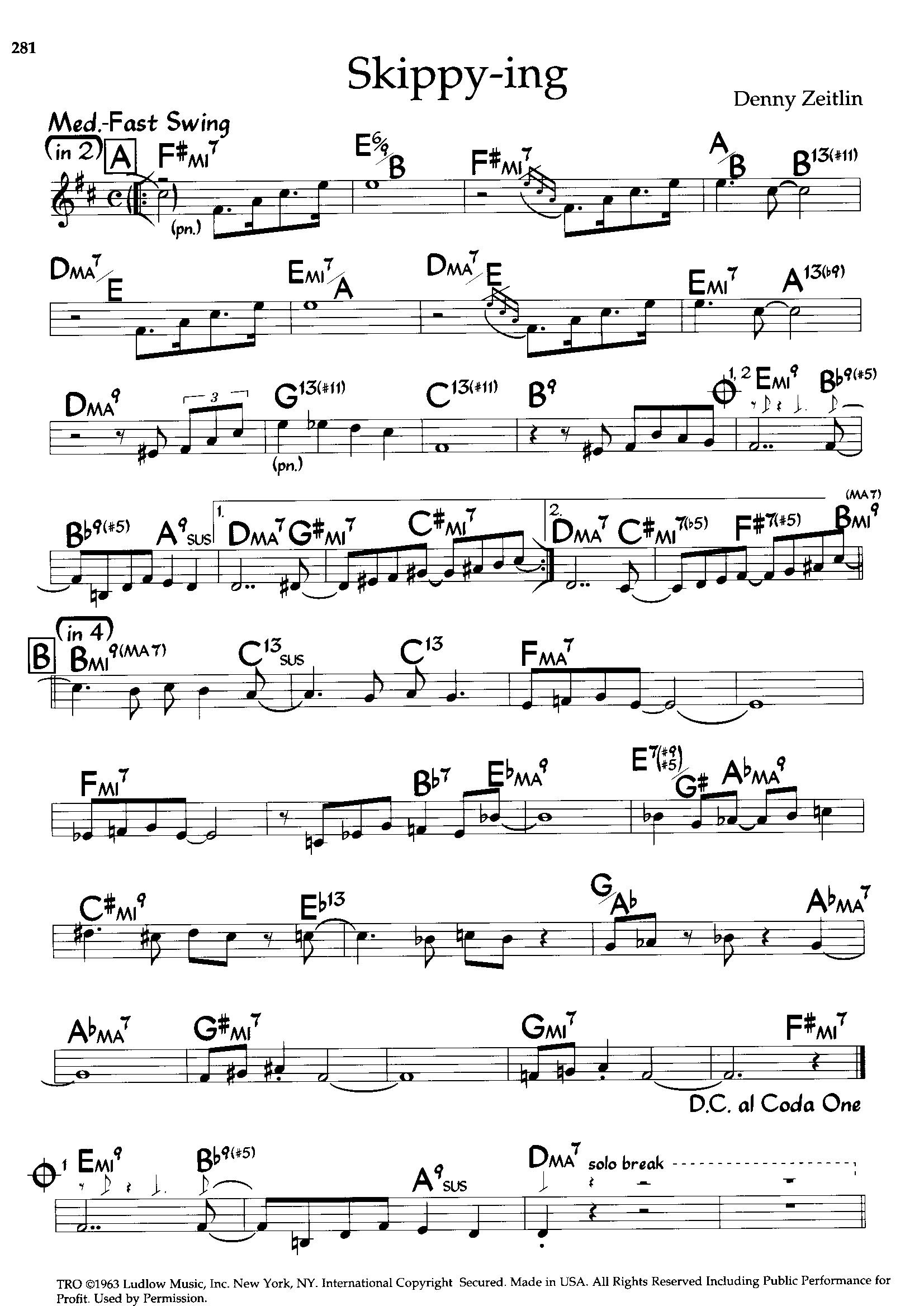 Skippy-ing — Denny Zeitlin Skippy-ing — Denny Zeitlin
