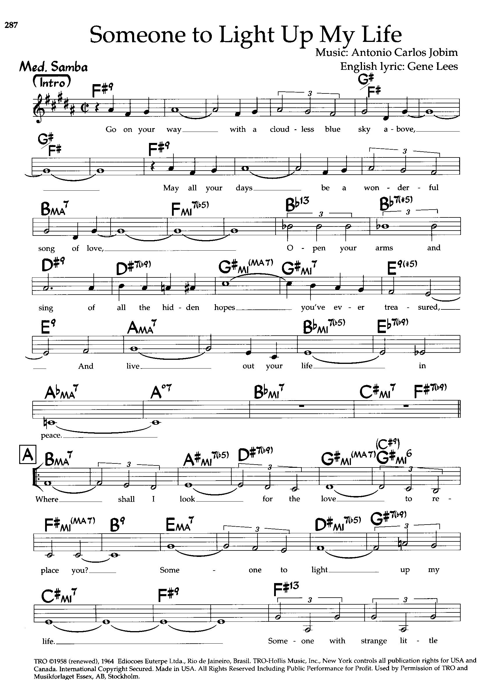 Someone To Light Up My Life — Antonio Carlos Jobim Someone To Light Up My Life — Antonio Carlos Jobim