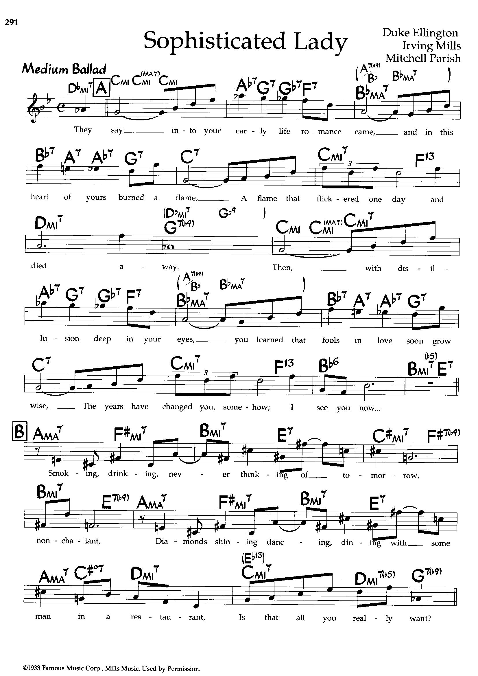 Sophisticated Lady — Duke Ellington Sophisticated Lady — Duke Ellington