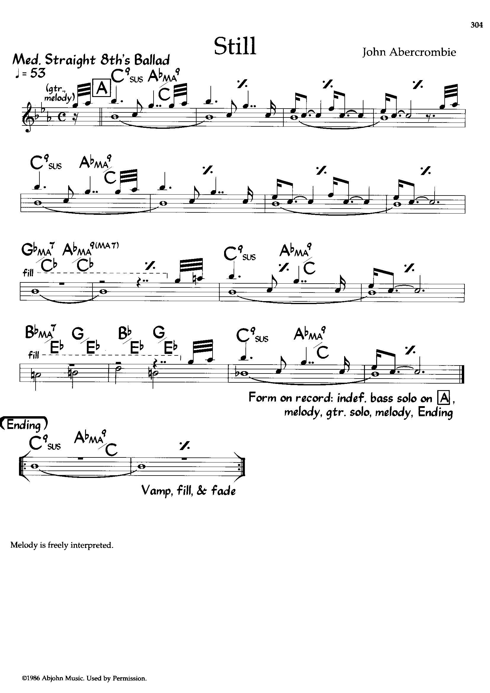 Still — John Abercrombie Still — John Abercrombie