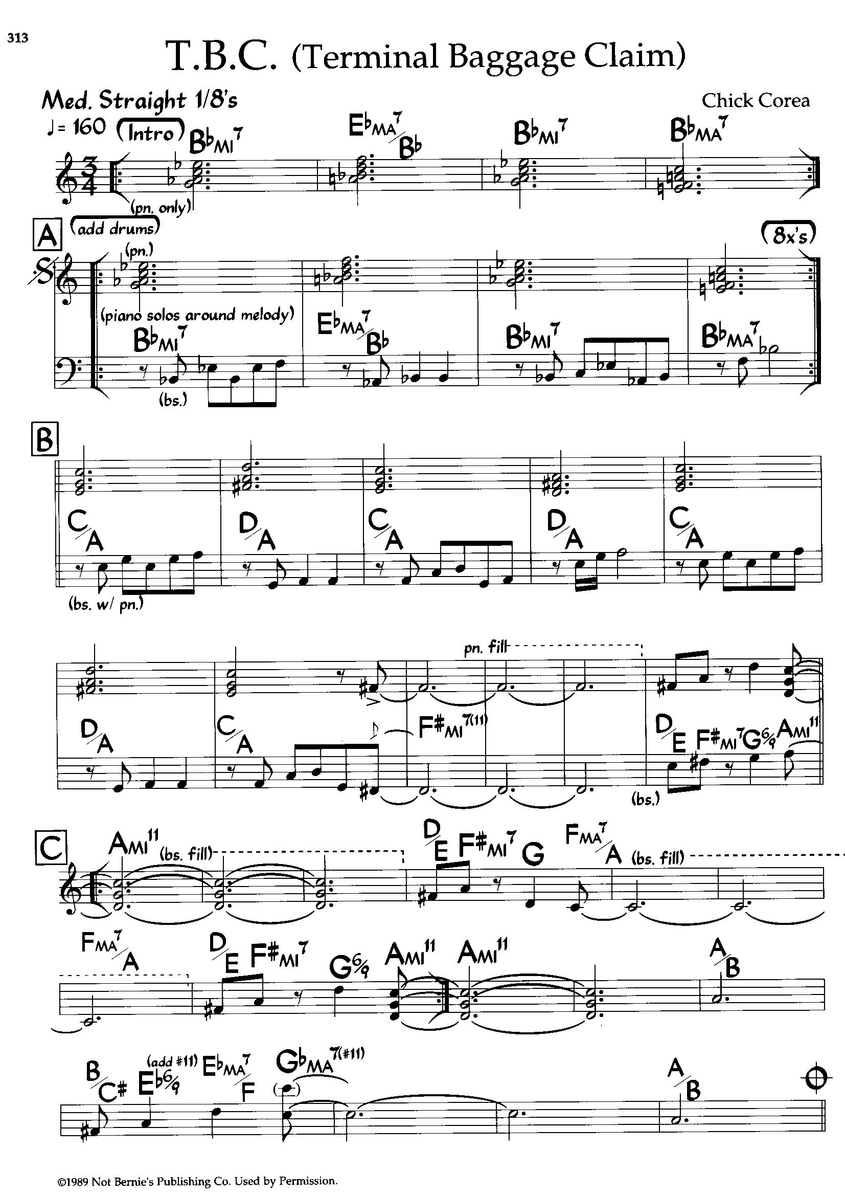 T.B.C. (Terminal Baggage Claim) — Chick Corea T.B.C. (Terminal Baggage Claim) — Chick Corea
