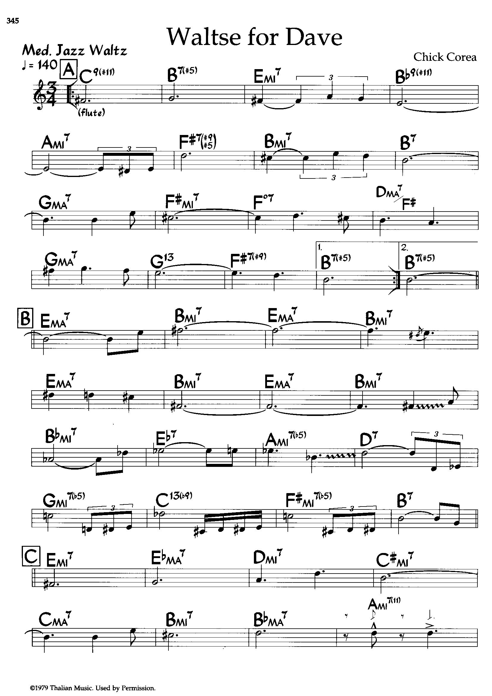 Waltse For Dave — Chick Corea Waltse For Dave — Chick Corea