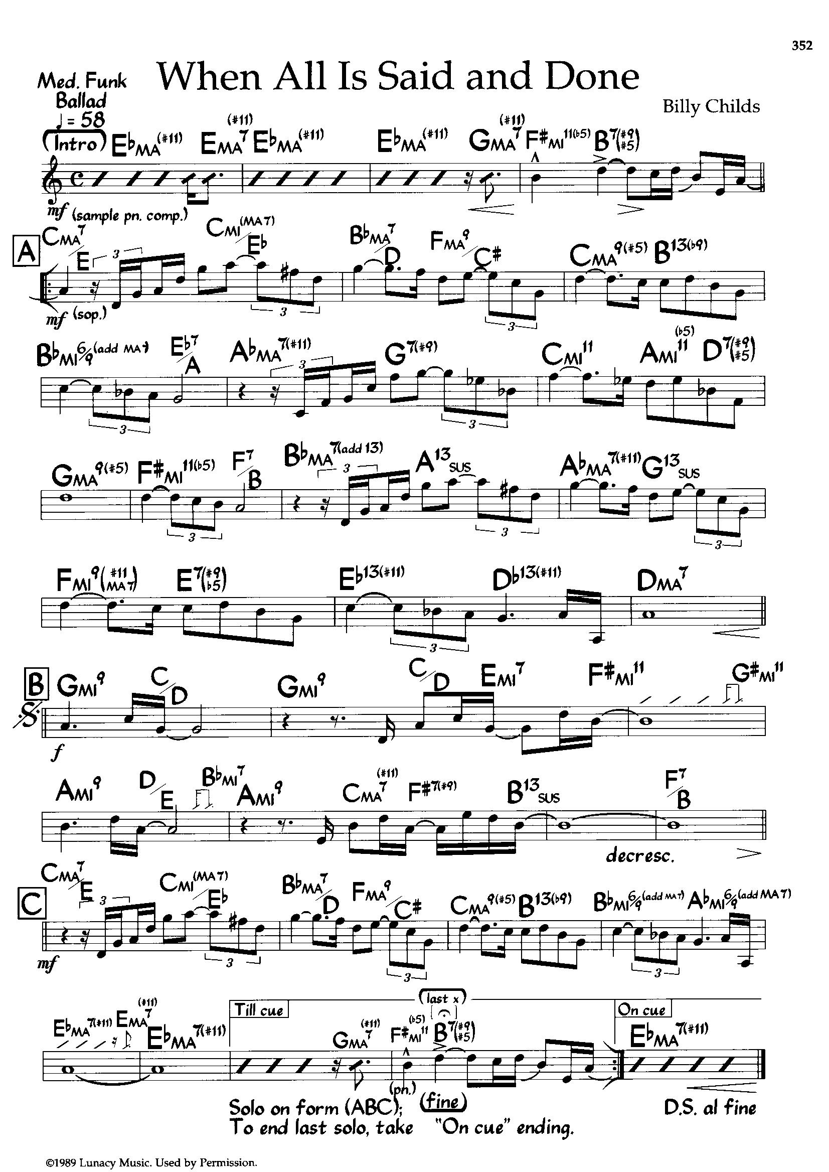 When All Is Said And Done — Billy Childs When All Is Said And Done — Billy Childs