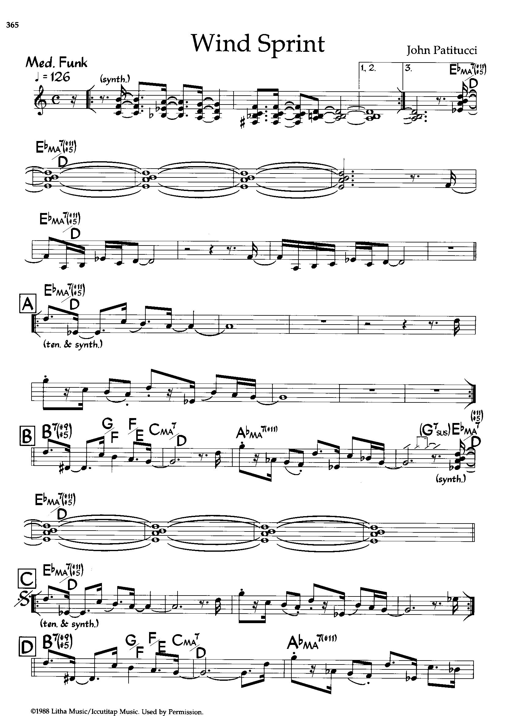 Wind Sprint — John Patitucci Wind Sprint — John Patitucci