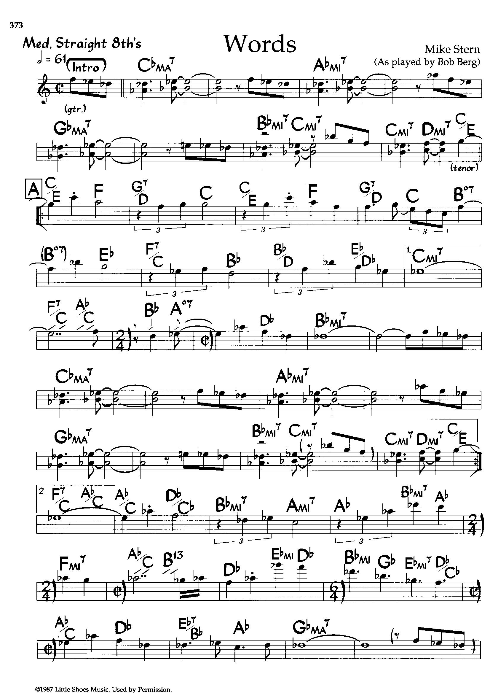 Words — Mike Stern Words — Mike Stern