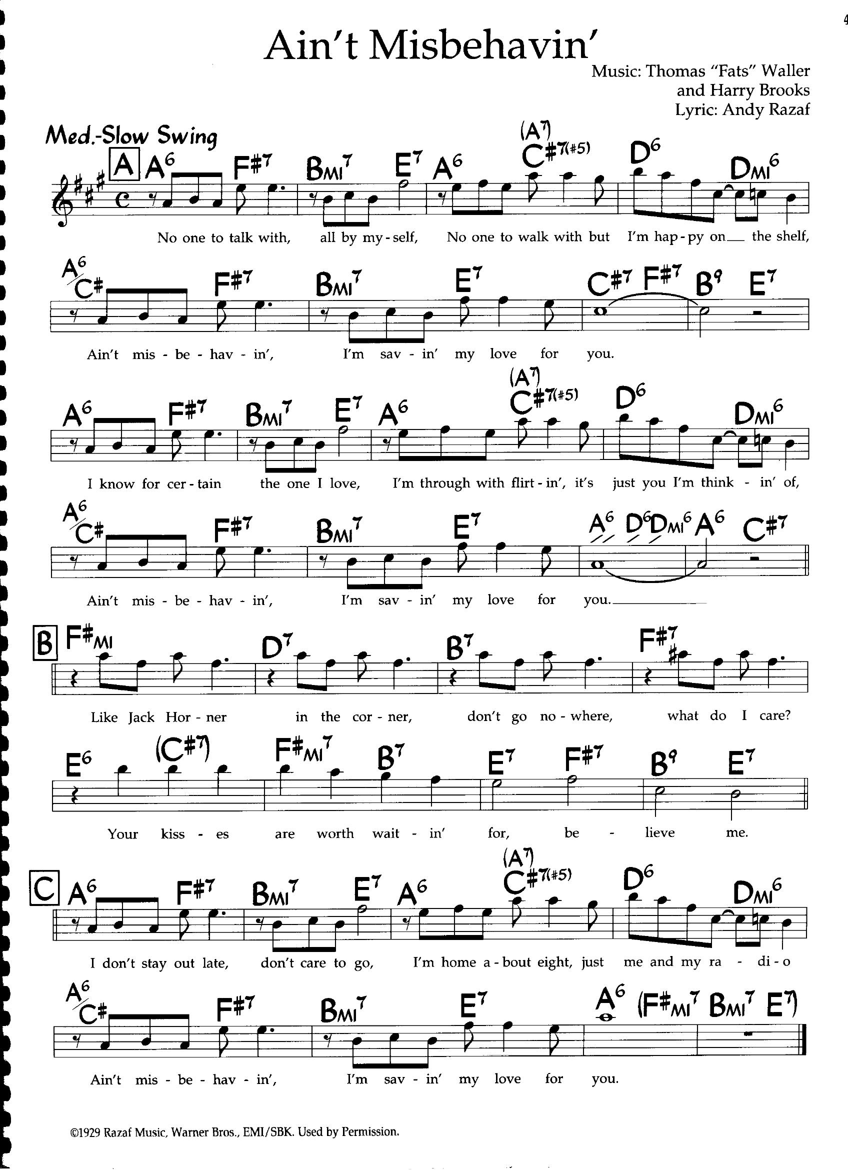 Ain’t Misbehavin' Ain’t Misbehavin'