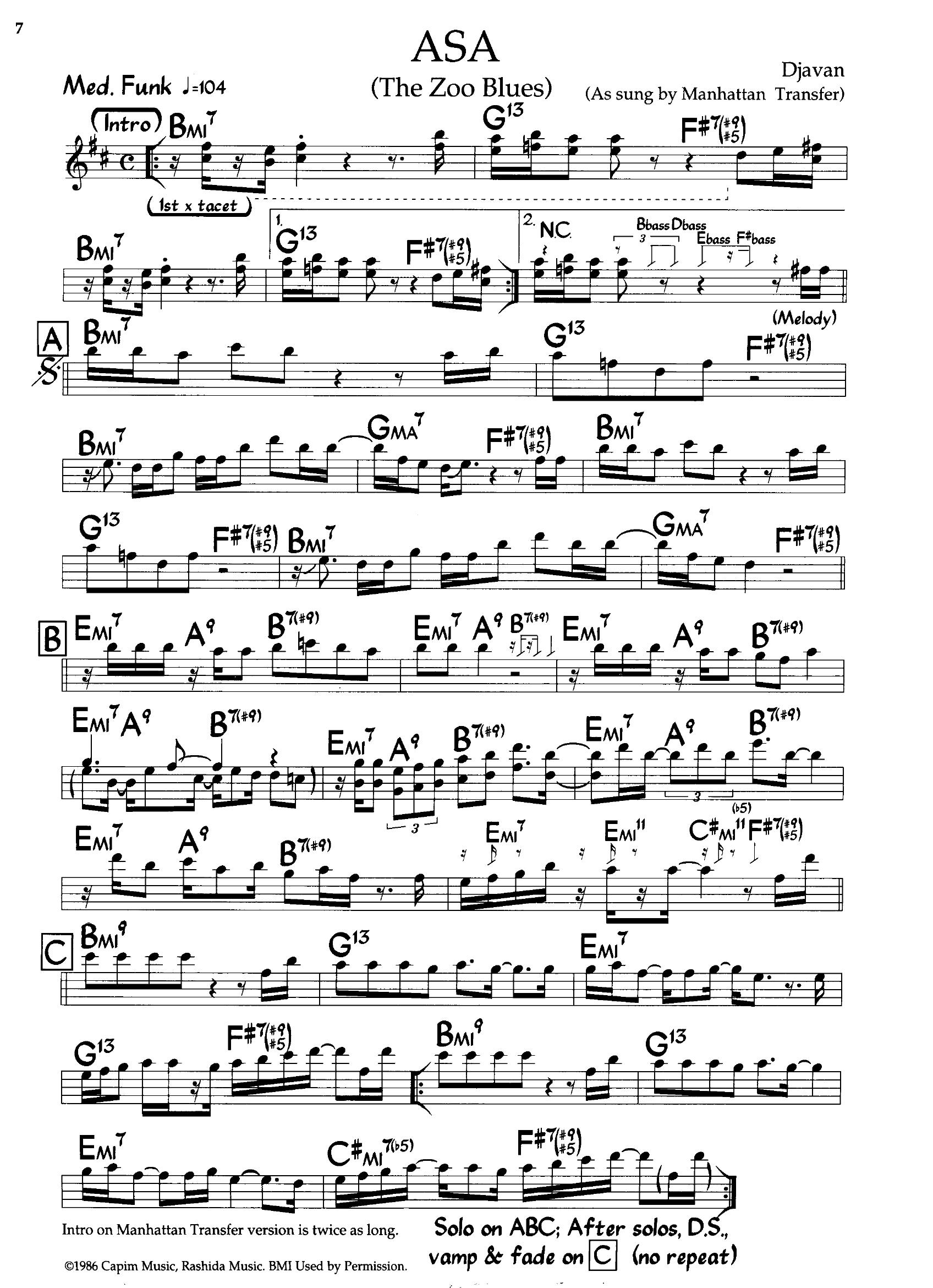Asa — Manhattan Transfer / Dja Van Asa — Manhattan Transfer / Dja Van