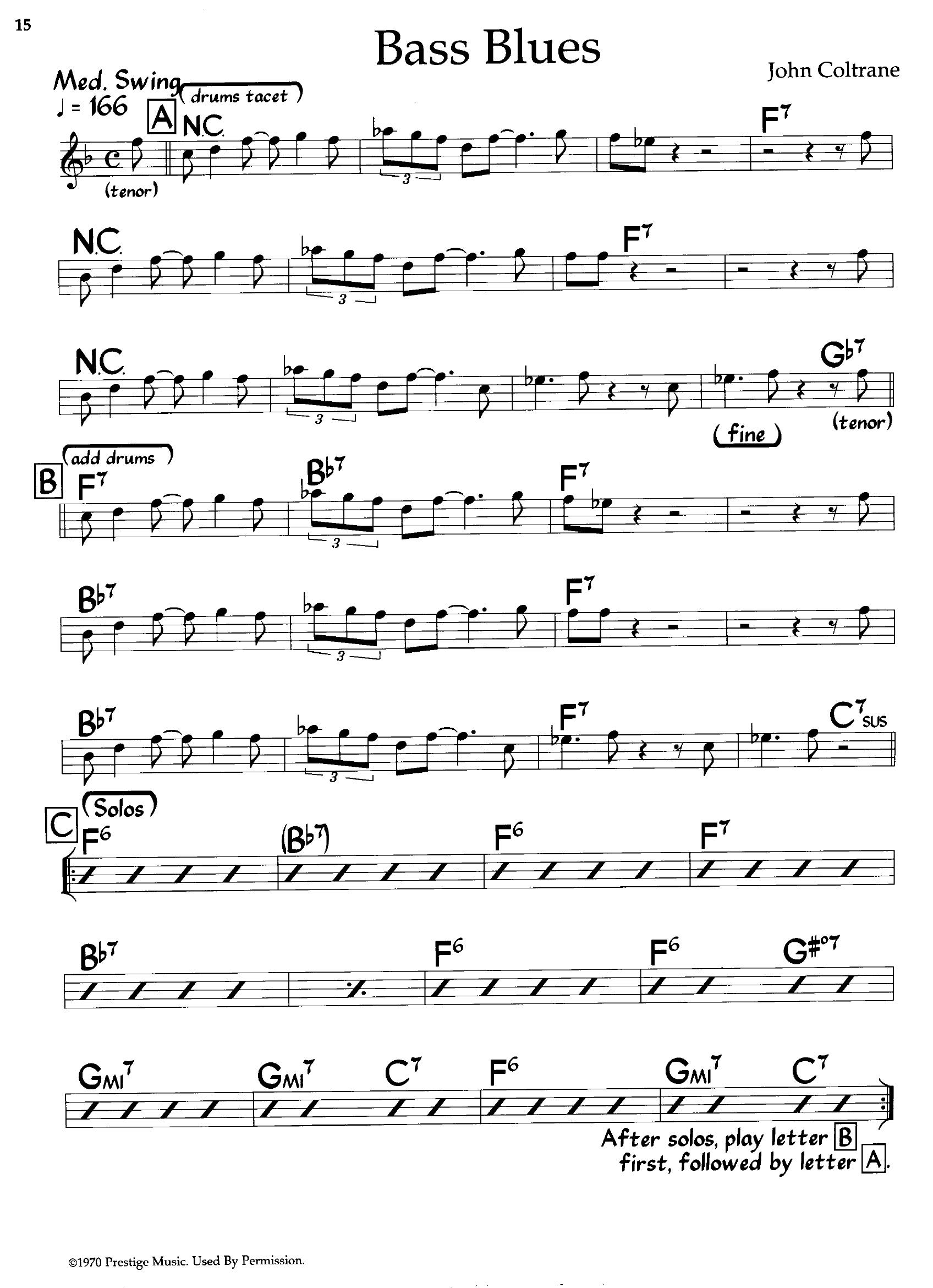 Bass Blues — John Coltrane Bass Blues — John Coltrane