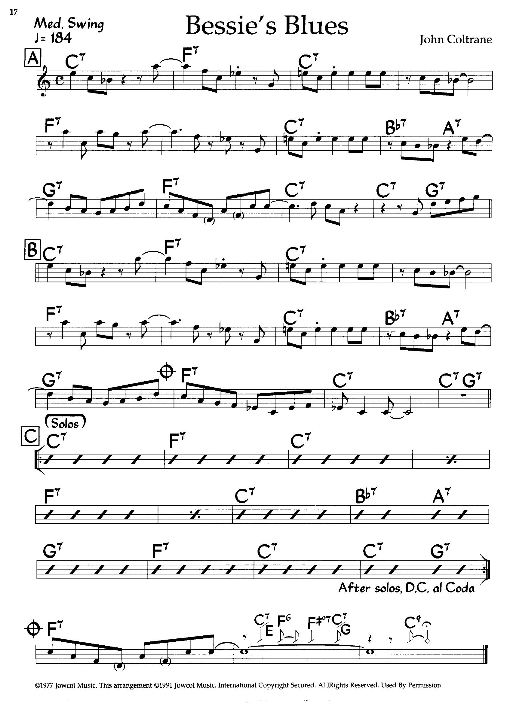 Bessie's Blues — John Coltrane Bessie's Blues — John Coltrane