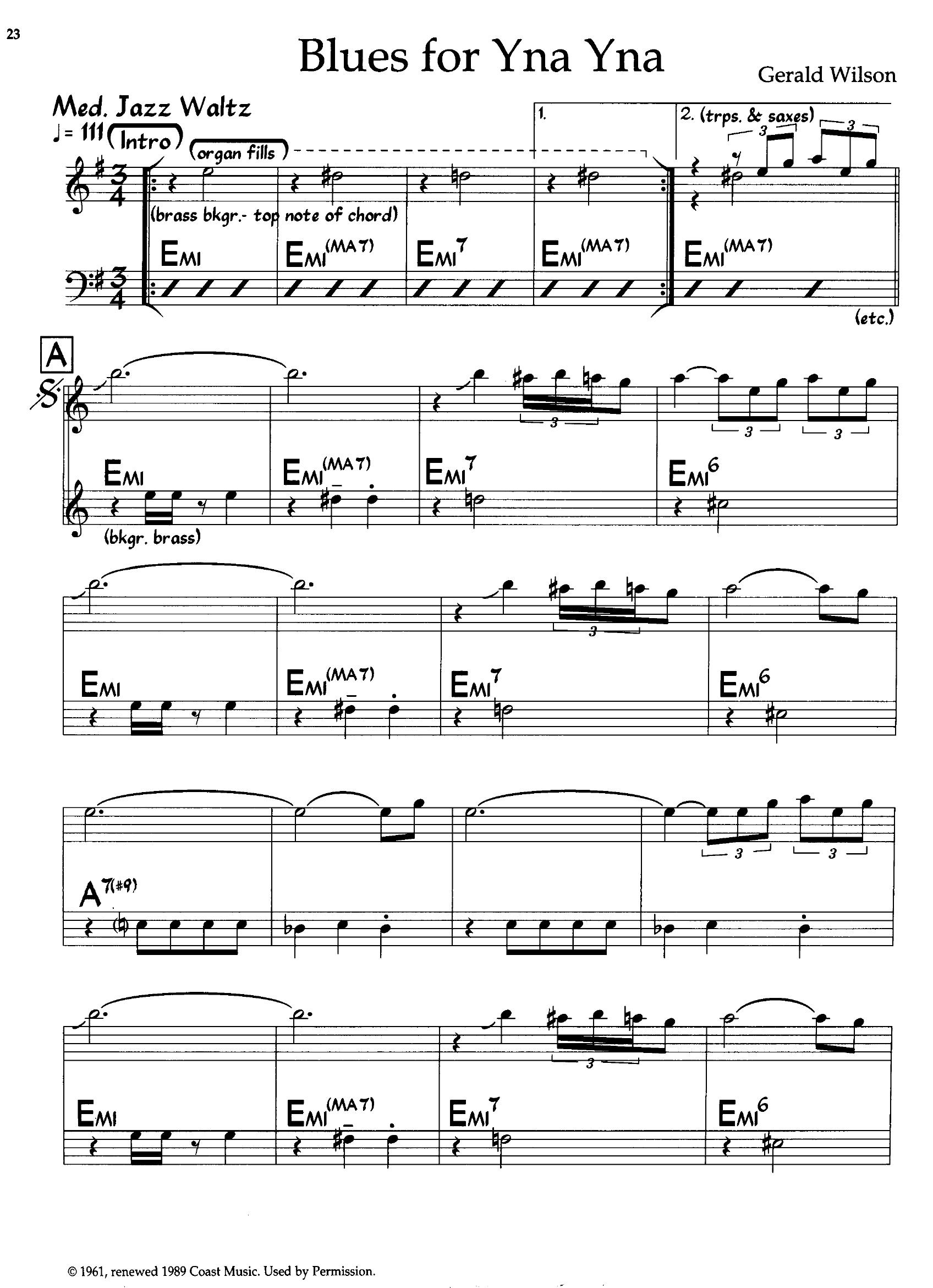 Blues For Yna Yna — Gerald Wilson Blues For Yna Yna — Gerald Wilson