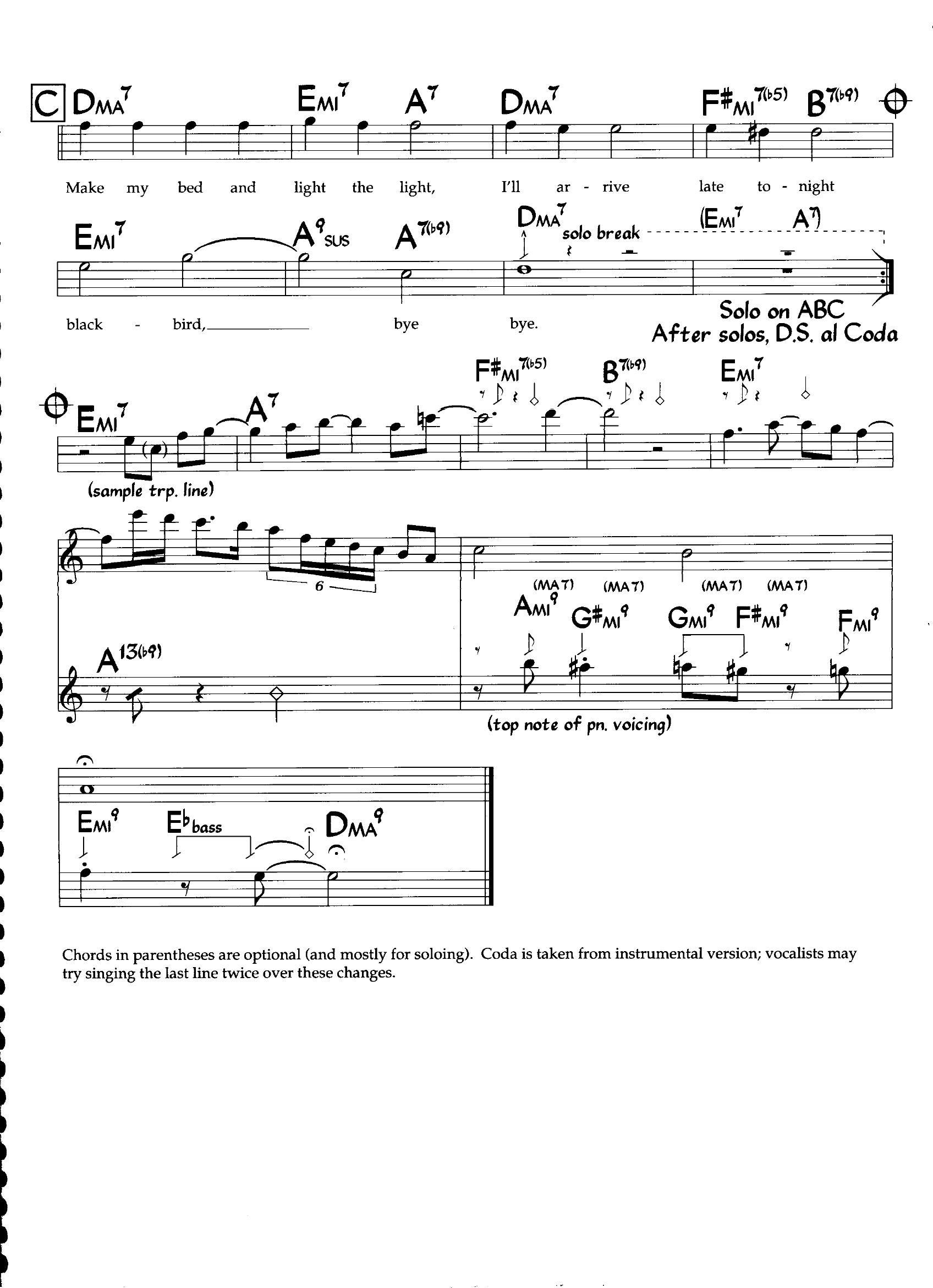 Bye Bye Blackbird — Miles Davis Bye Bye Blackbird — Miles Davis
