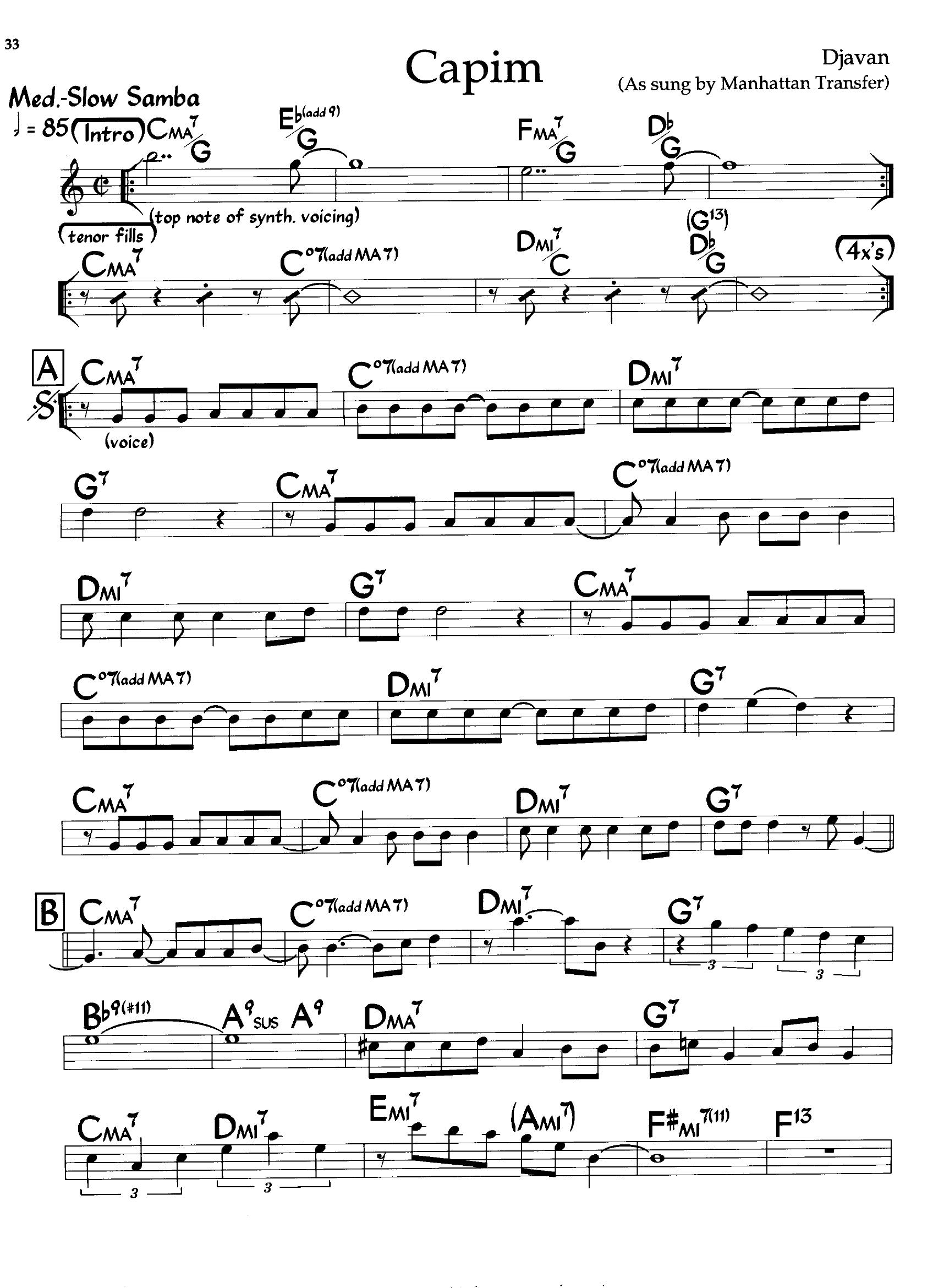 Capim — Manhattan Transfer / Djavan Capim — Manhattan Transfer / Djavan