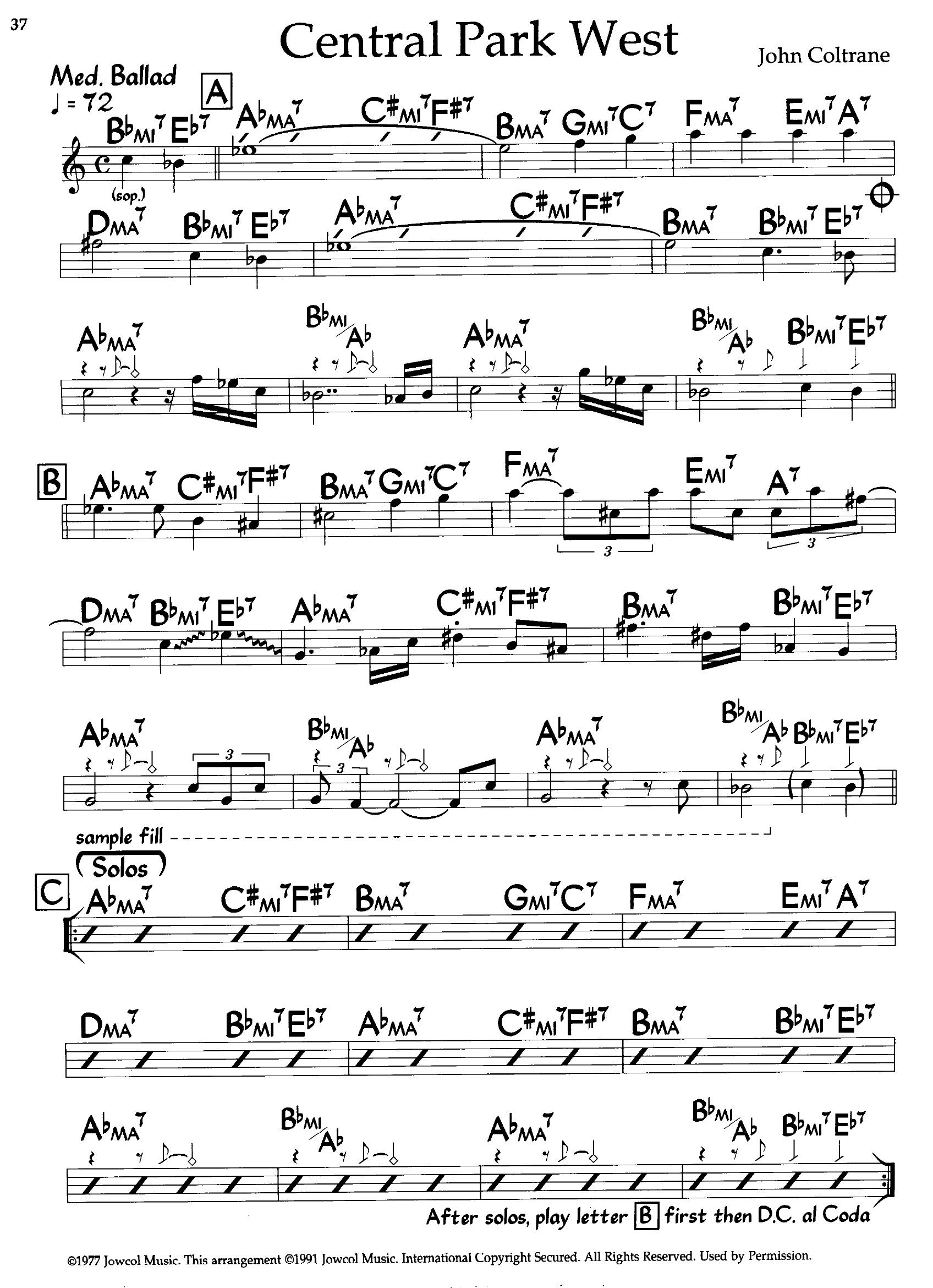 Central Park West — John Coltrane Central Park West — John Coltrane