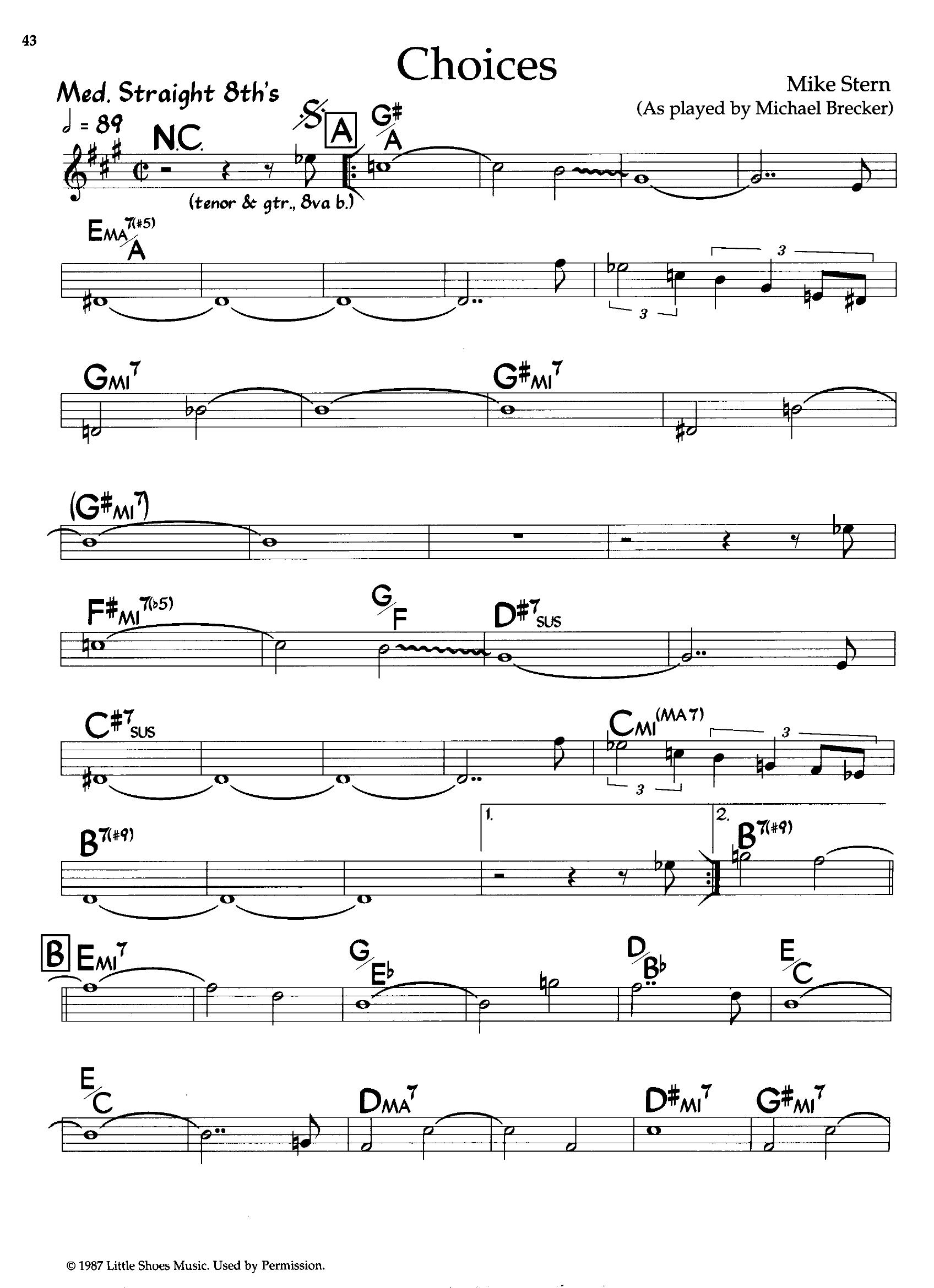 Choices — Michael Brecker Choices — Michael Brecker