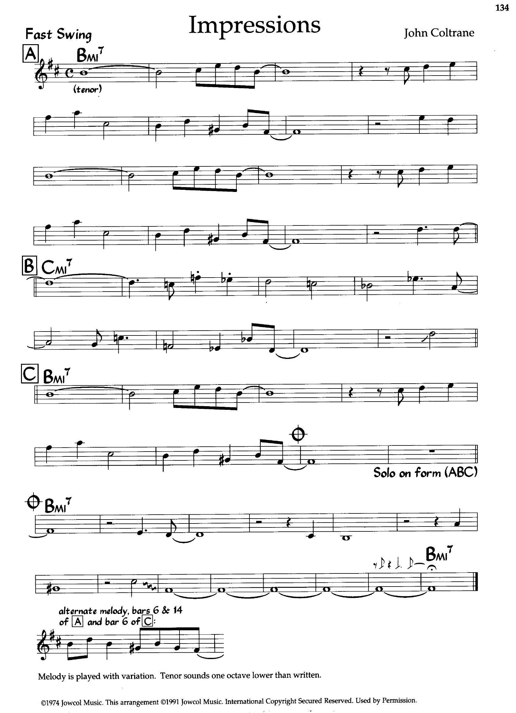 Impressions — John Coltrane Impressions — John Coltrane