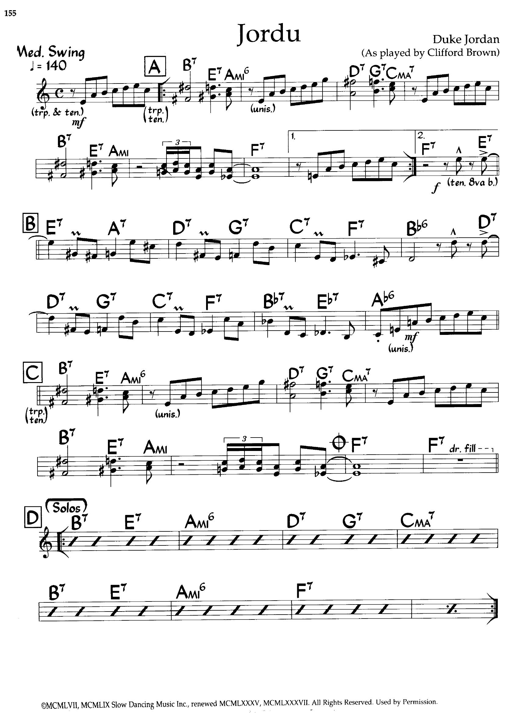 Jordu — Clifford Brown Jordu — Clifford Brown