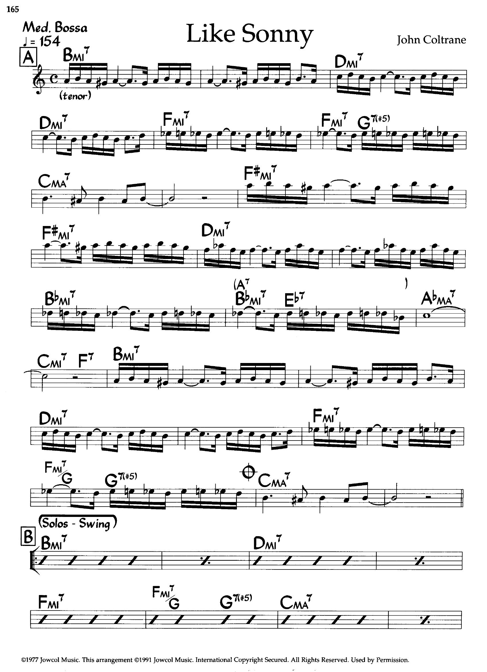 Like Sonny — John Coltrane Like Sonny — John Coltrane