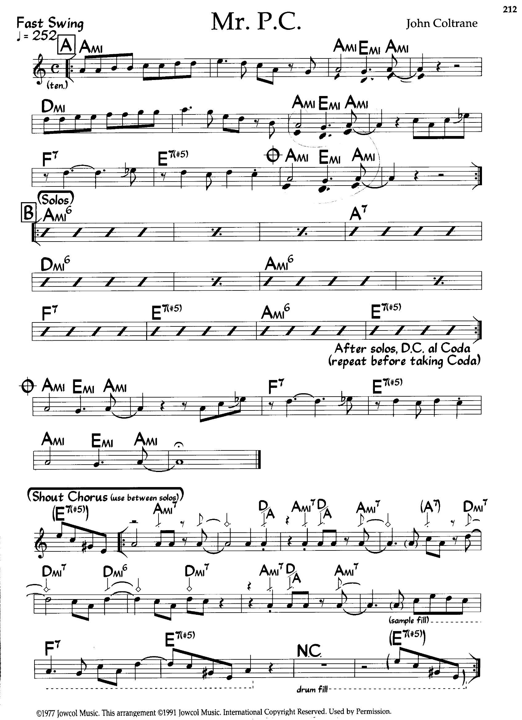 Mr P.C. — John Coltrane Mr P.C. — John Coltrane