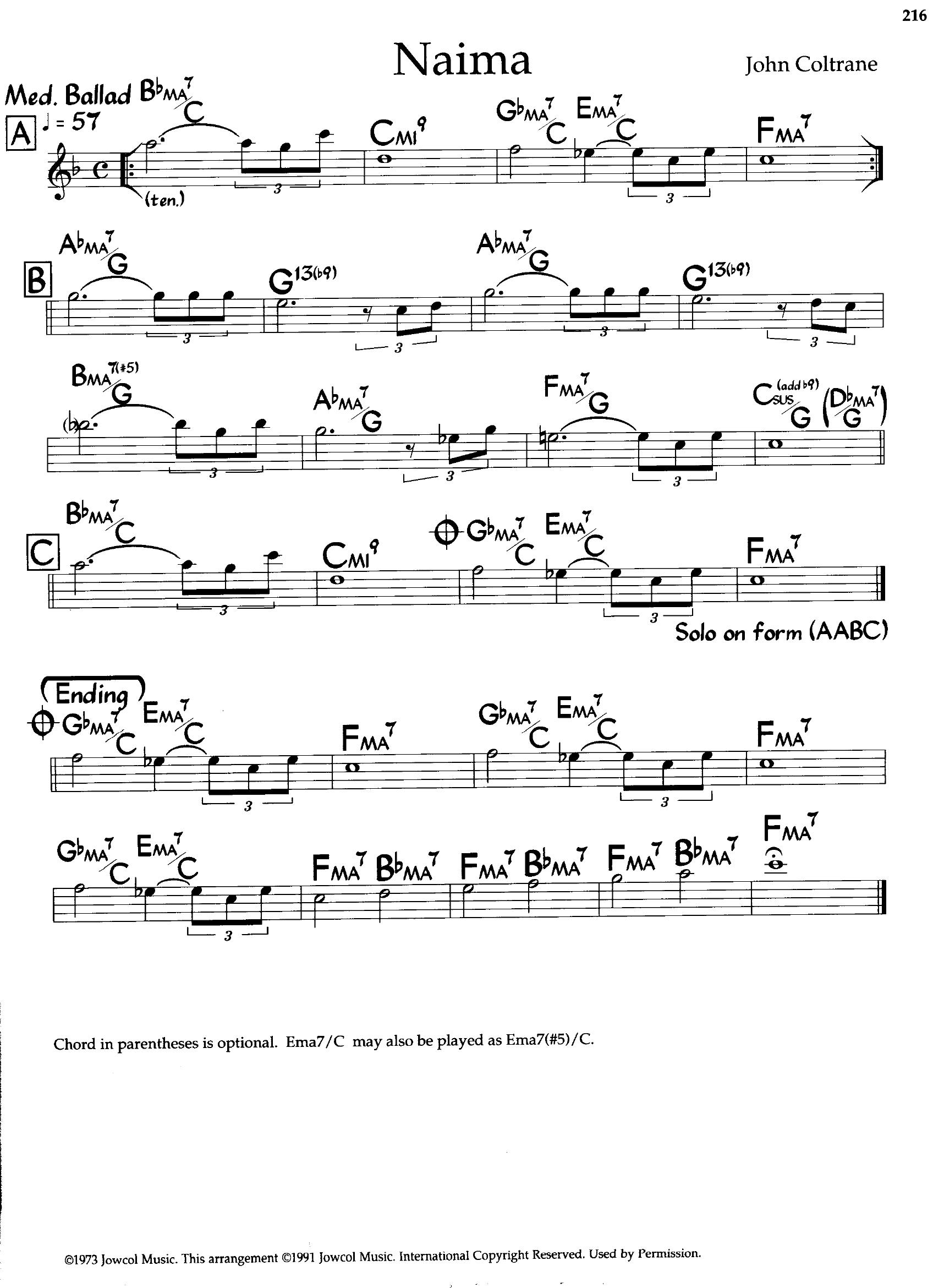 Naima — John Coltrane Naima — John Coltrane