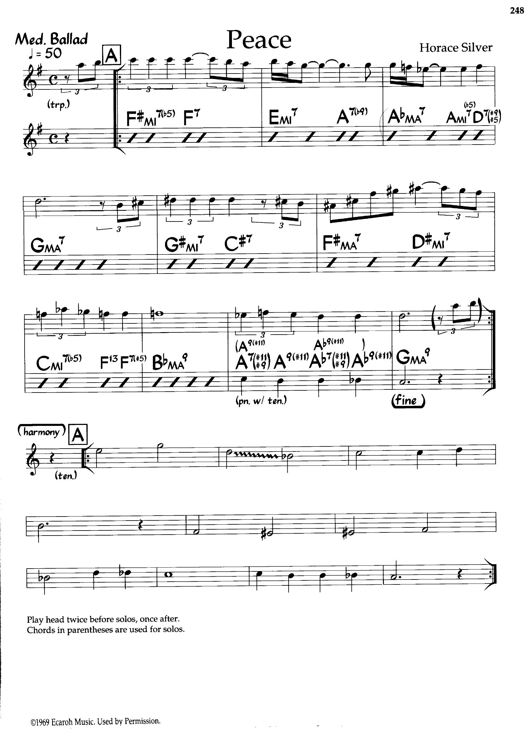 Peace — Horace Silver Peace — Horace Silver