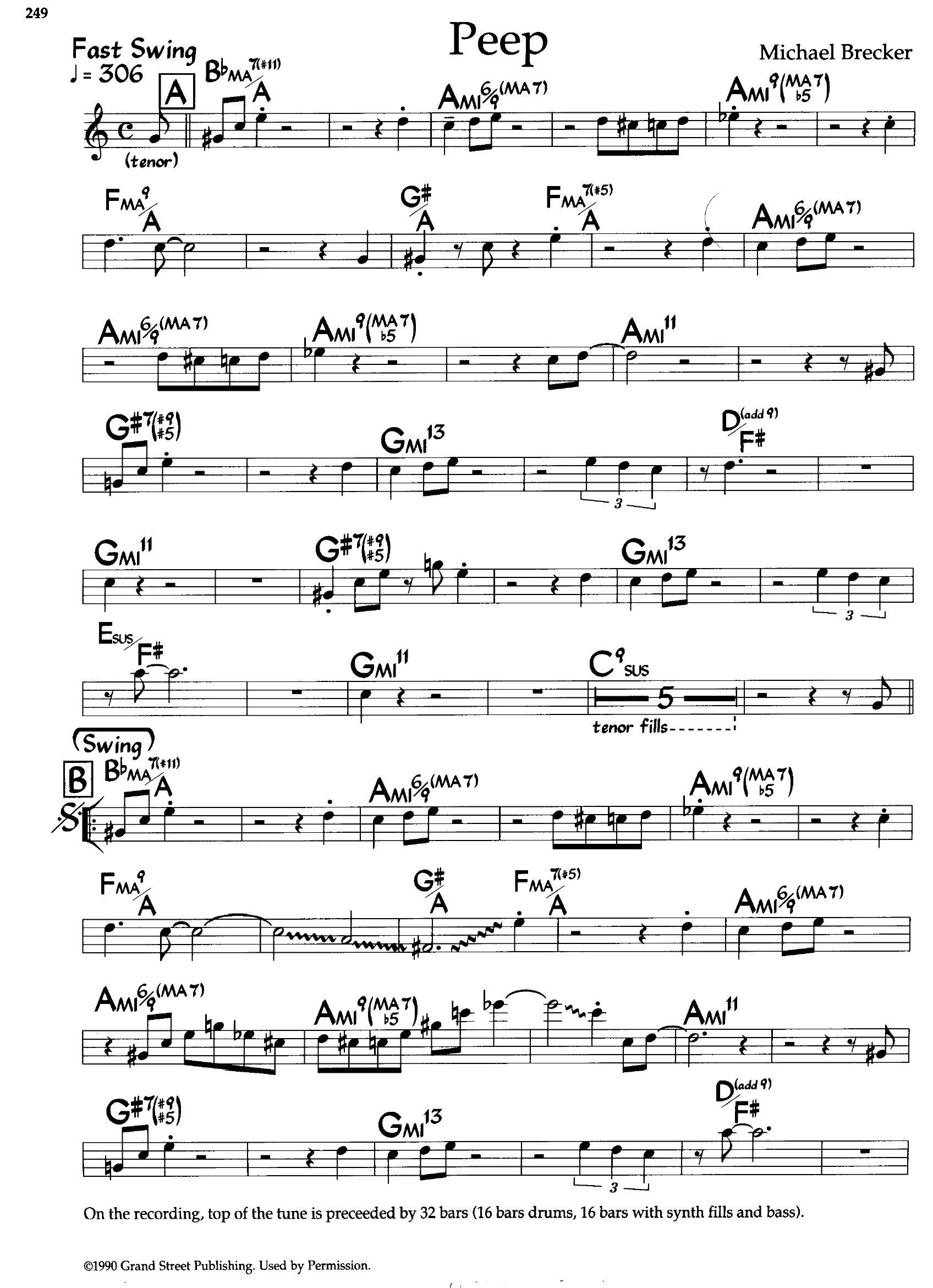 Peep — Michael Brecker Peep — Michael Brecker