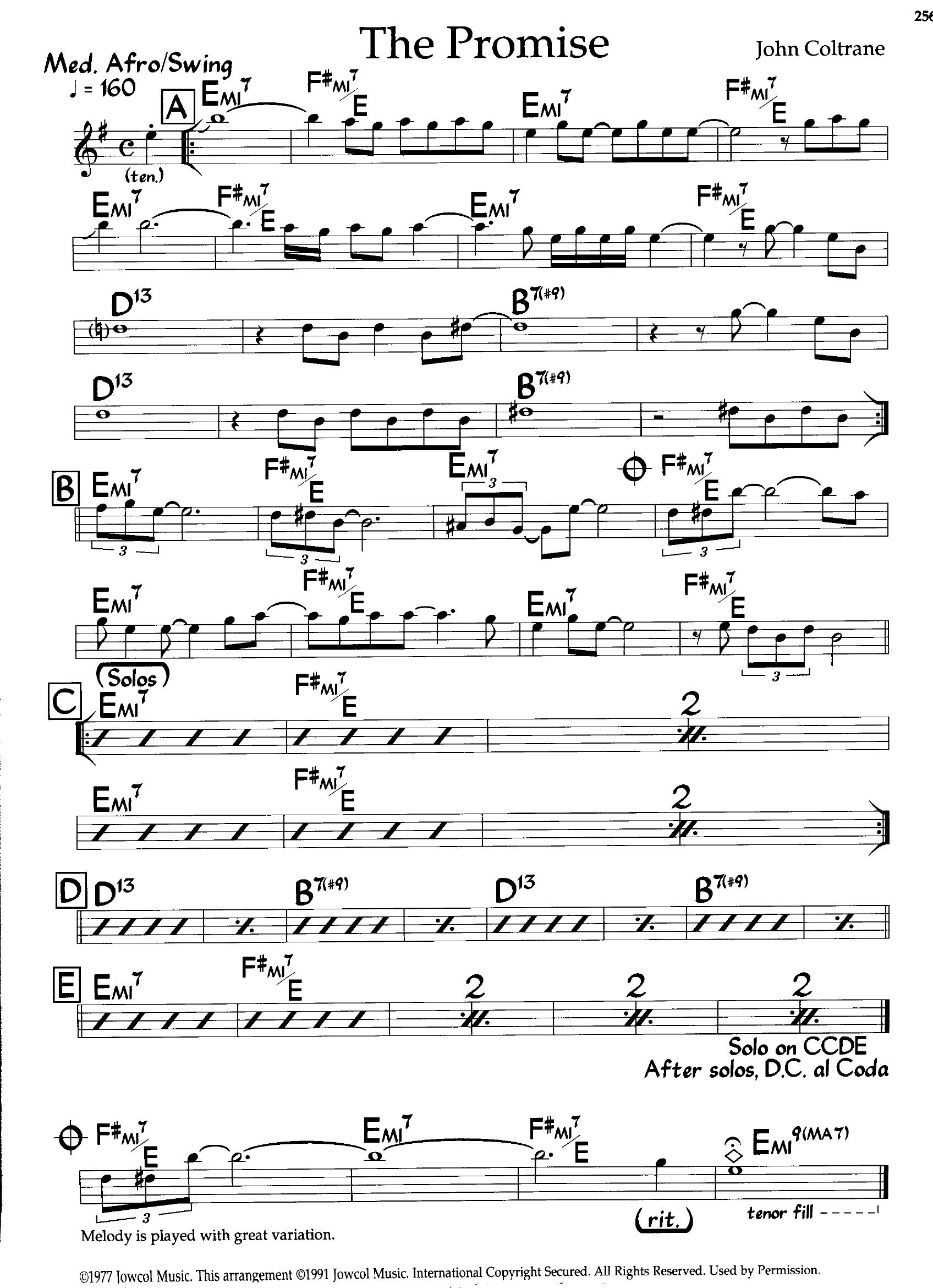 The Promise — John Coltrane The Promise — John Coltrane