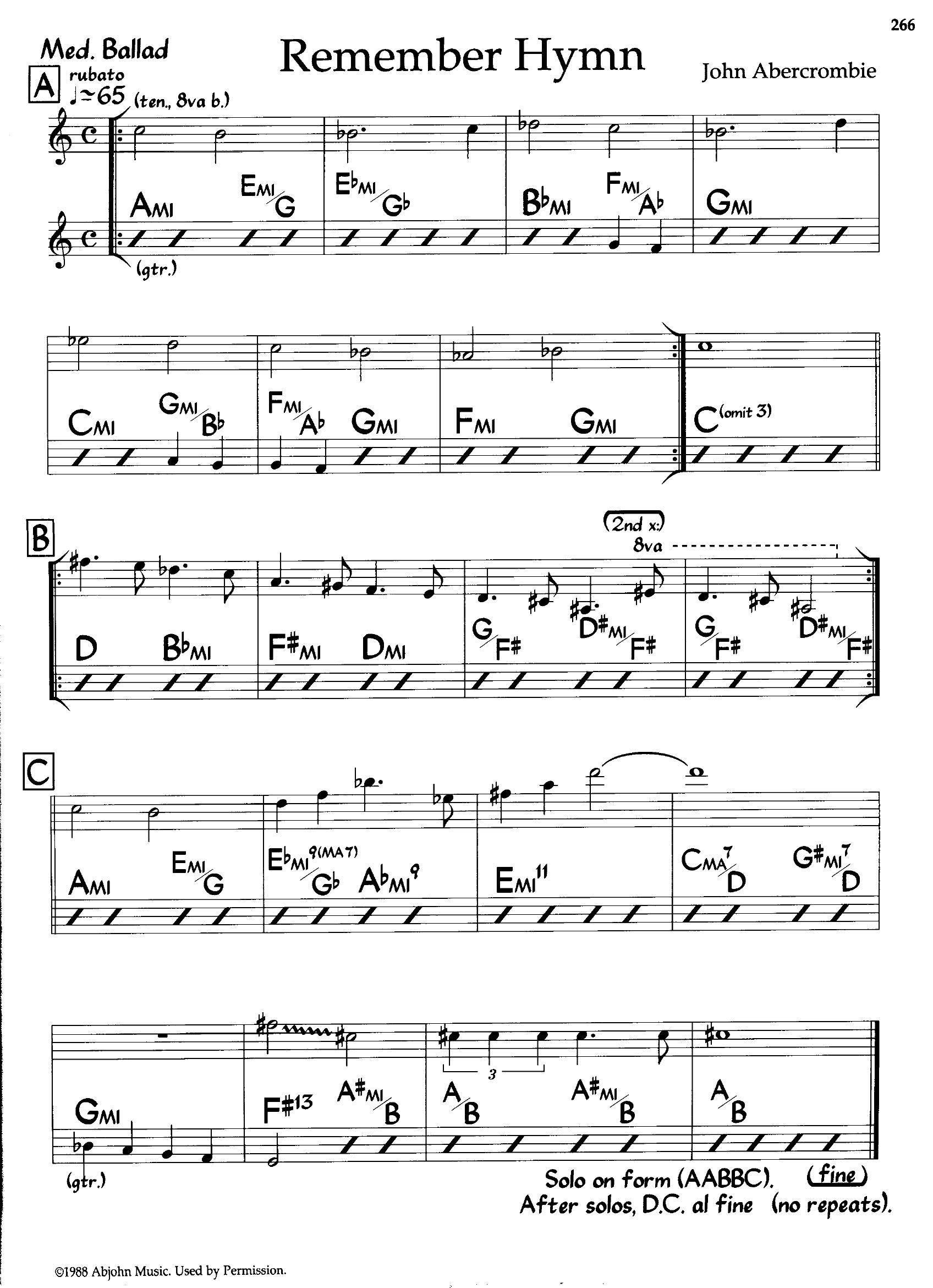 Remember Hymn — John Abercrombie Remember Hymn — John Abercrombie
