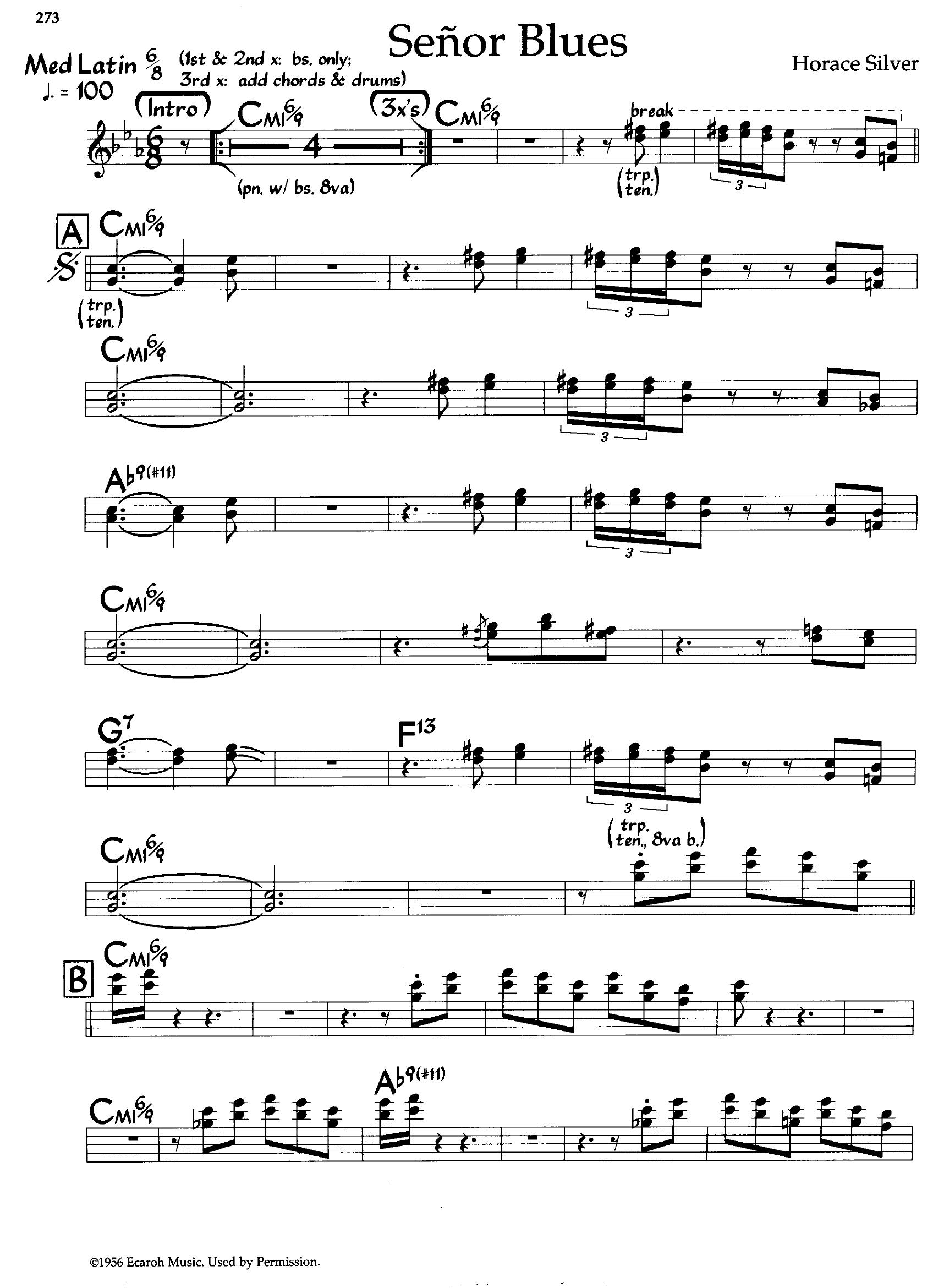 Senor Blues — Horace Silver Senor Blues — Horace Silver