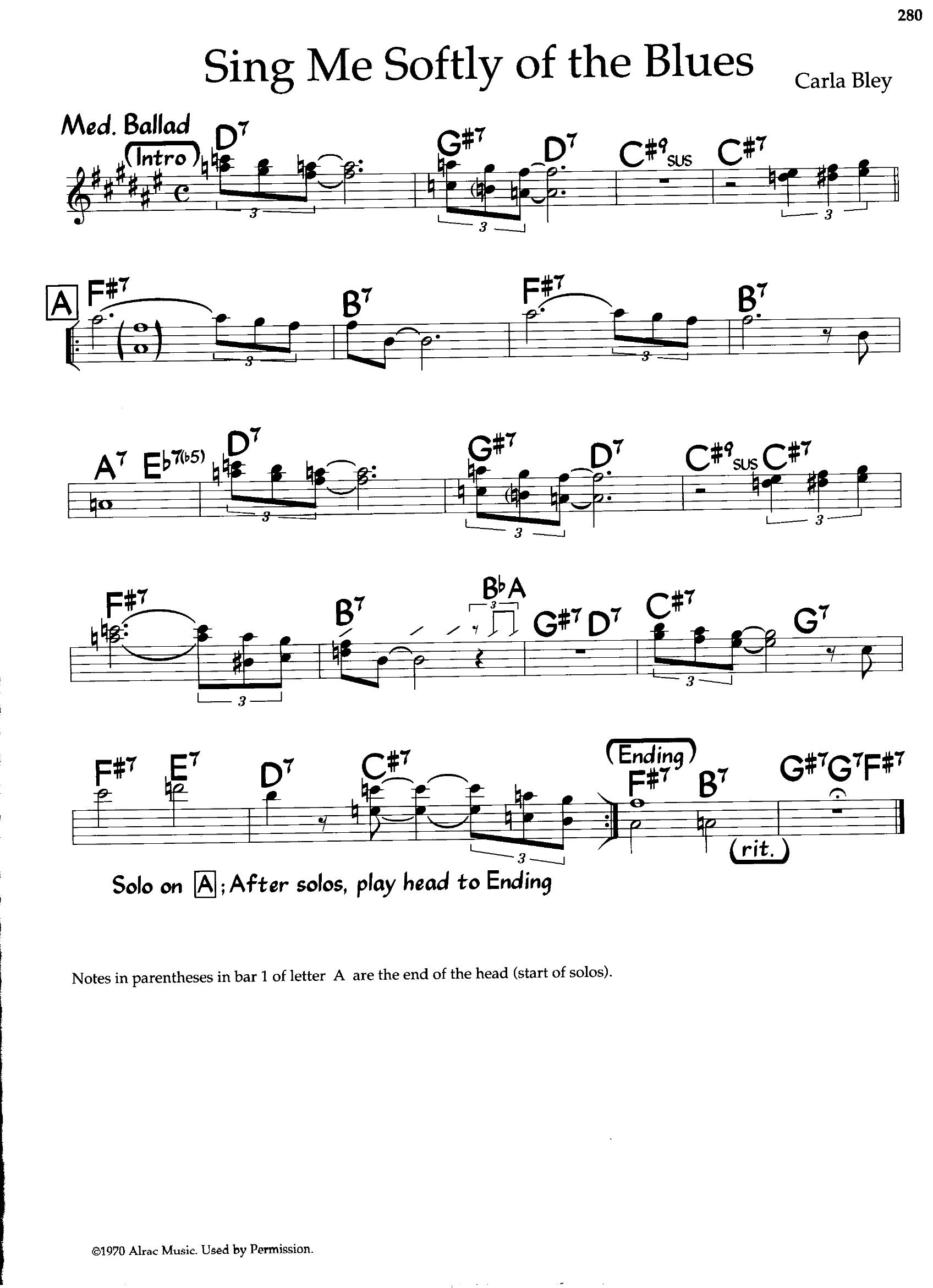 Sing Me Softly Of The Blues — Carla Bley Sing Me Softly Of The Blues — Carla Bley