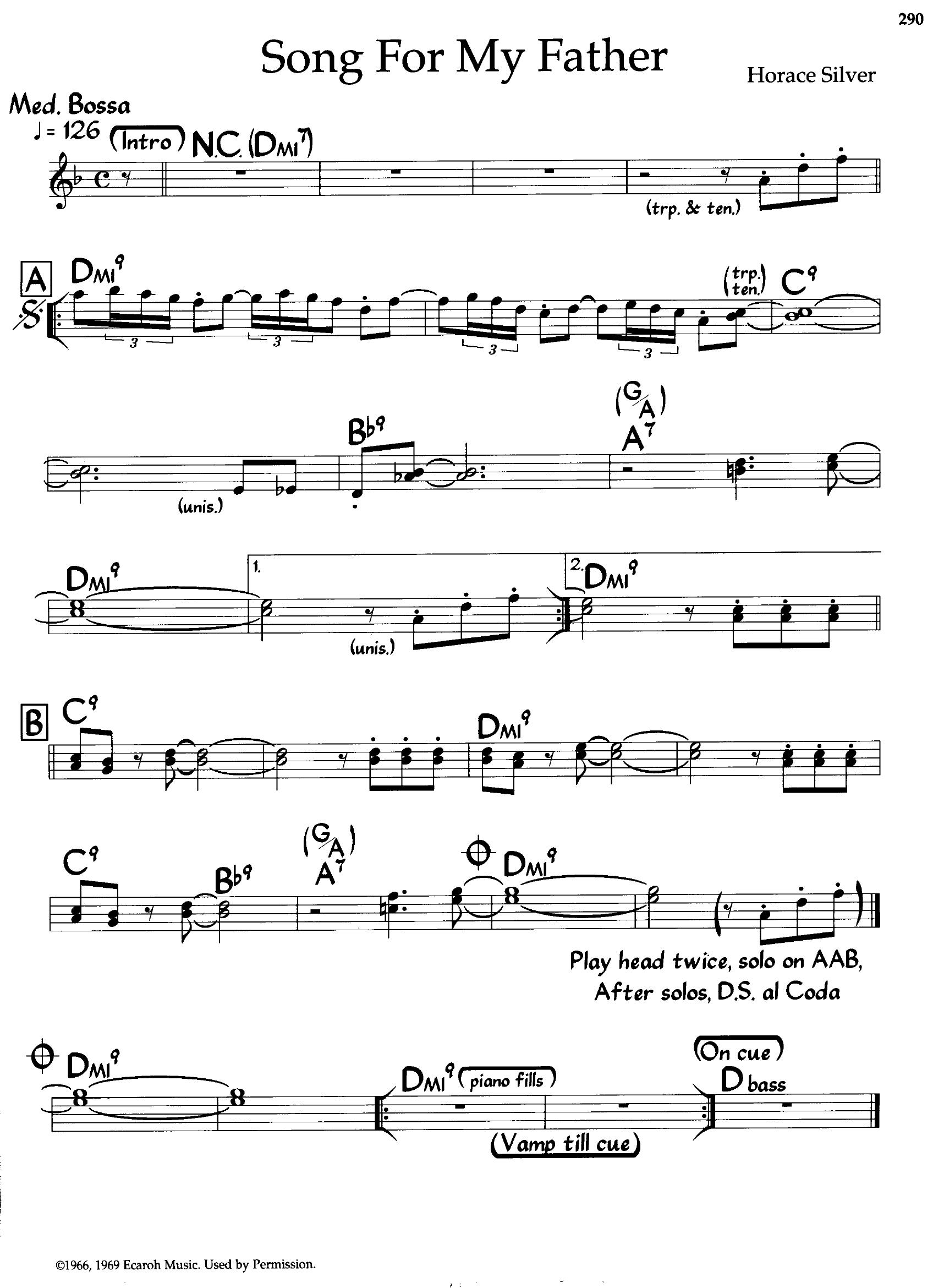 Song For My Father — Horace Silver Song For My Father — Horace Silver